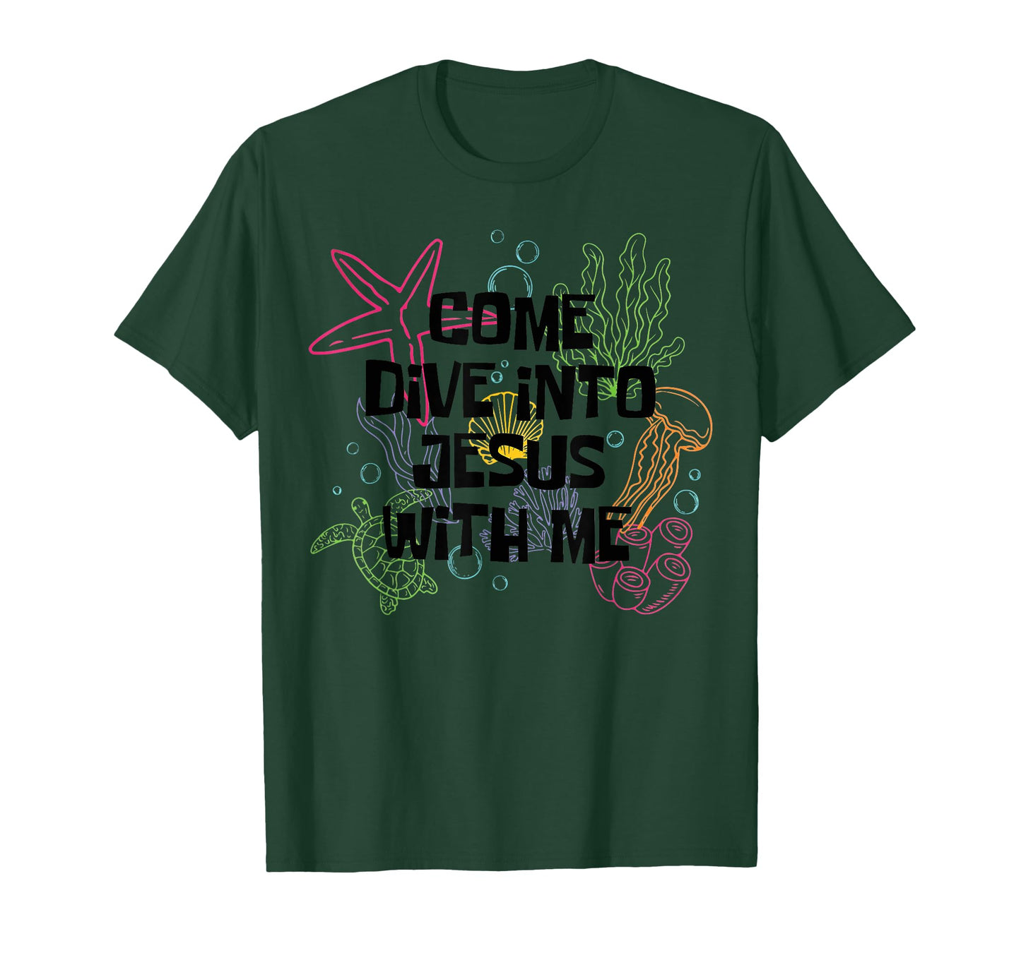 Come Dive Into Jesus WIth Me Scuba Diving VBS 2024 T-Shirt