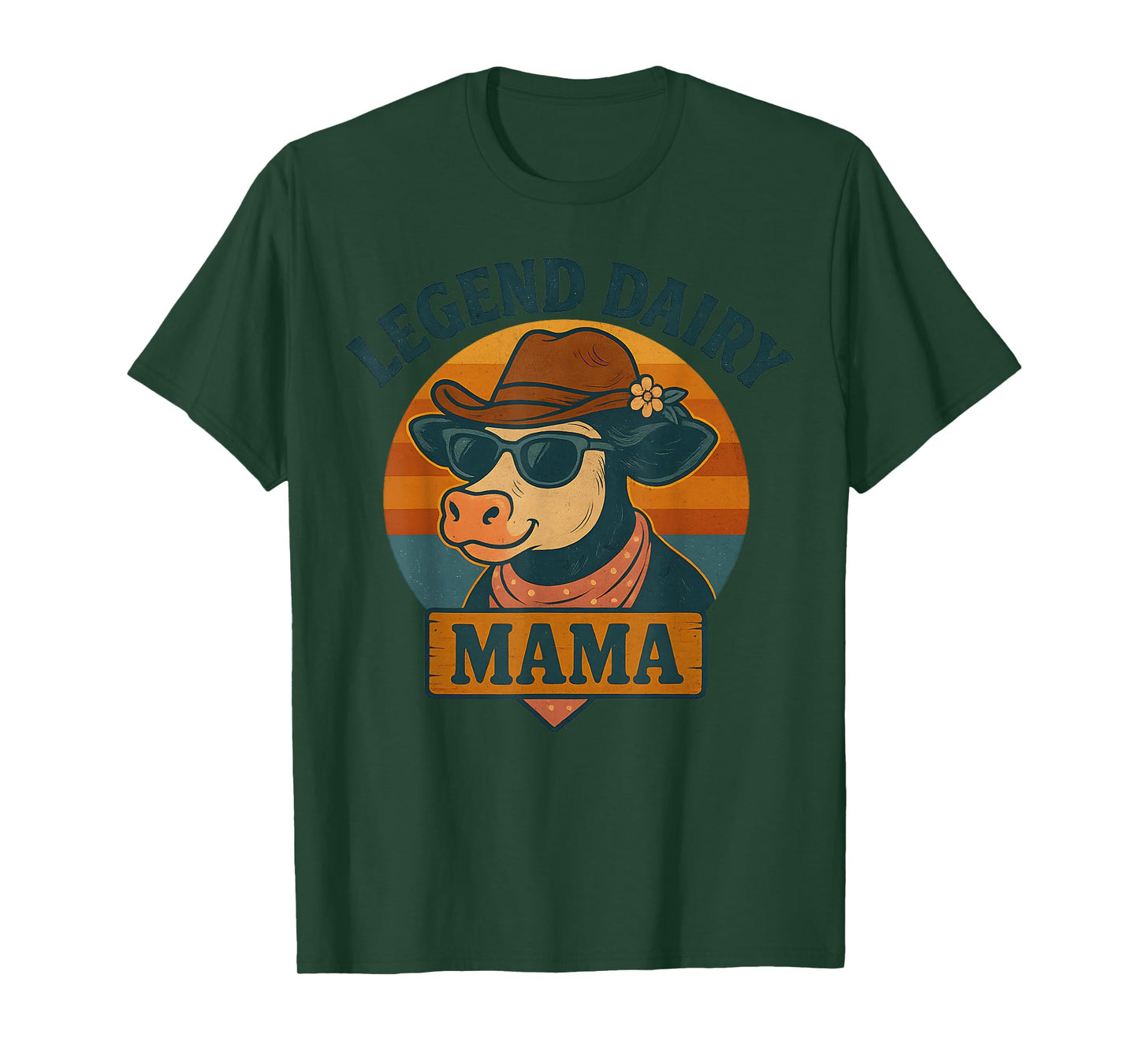 Legend Dairy Mama Funny Cattle Farmer Mom Cow 70s Southern T-Shirt