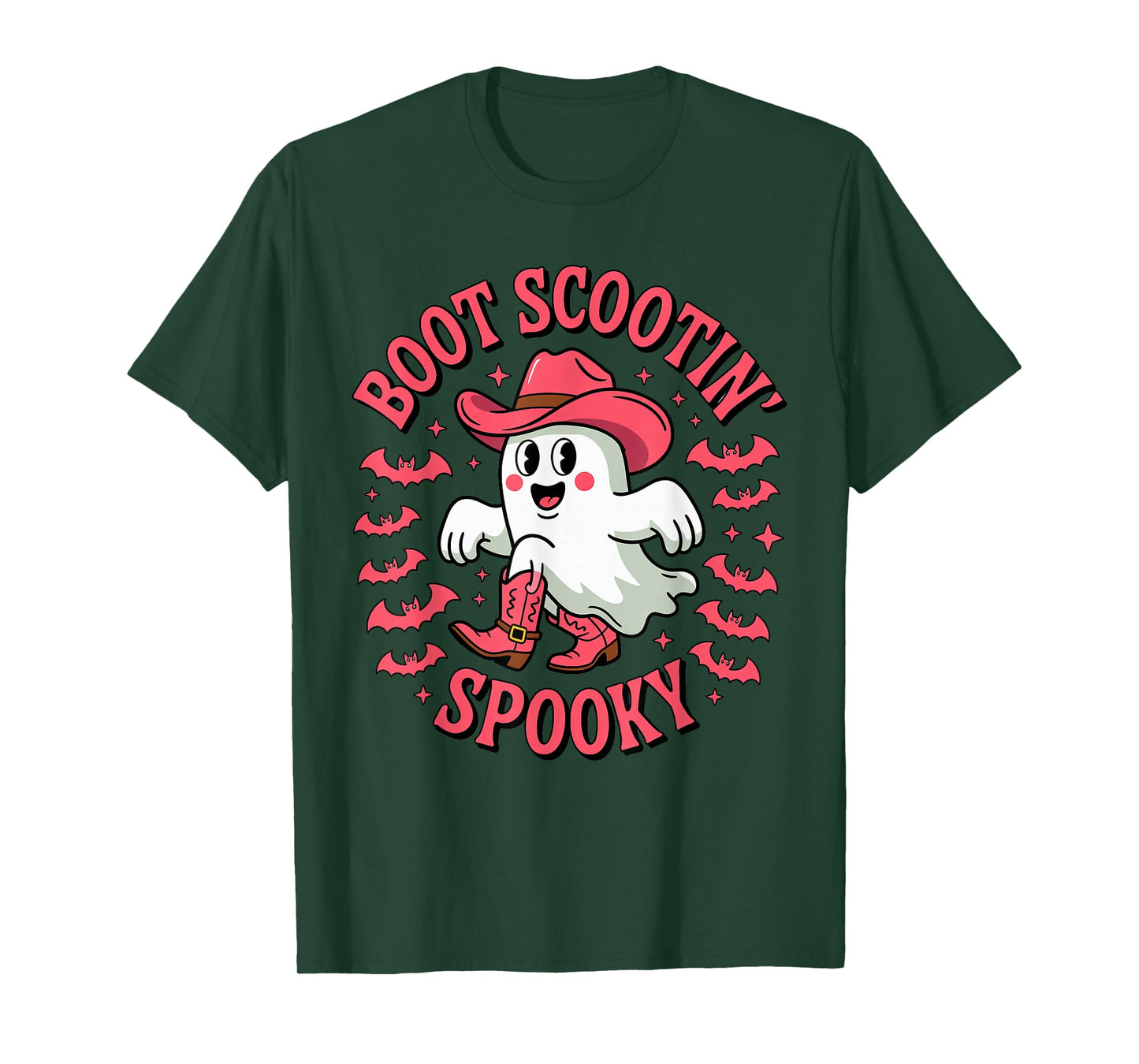 Cute Boot Scootin Spooky Ghost Cowboy Toddler Kids Halloween T-Shirt