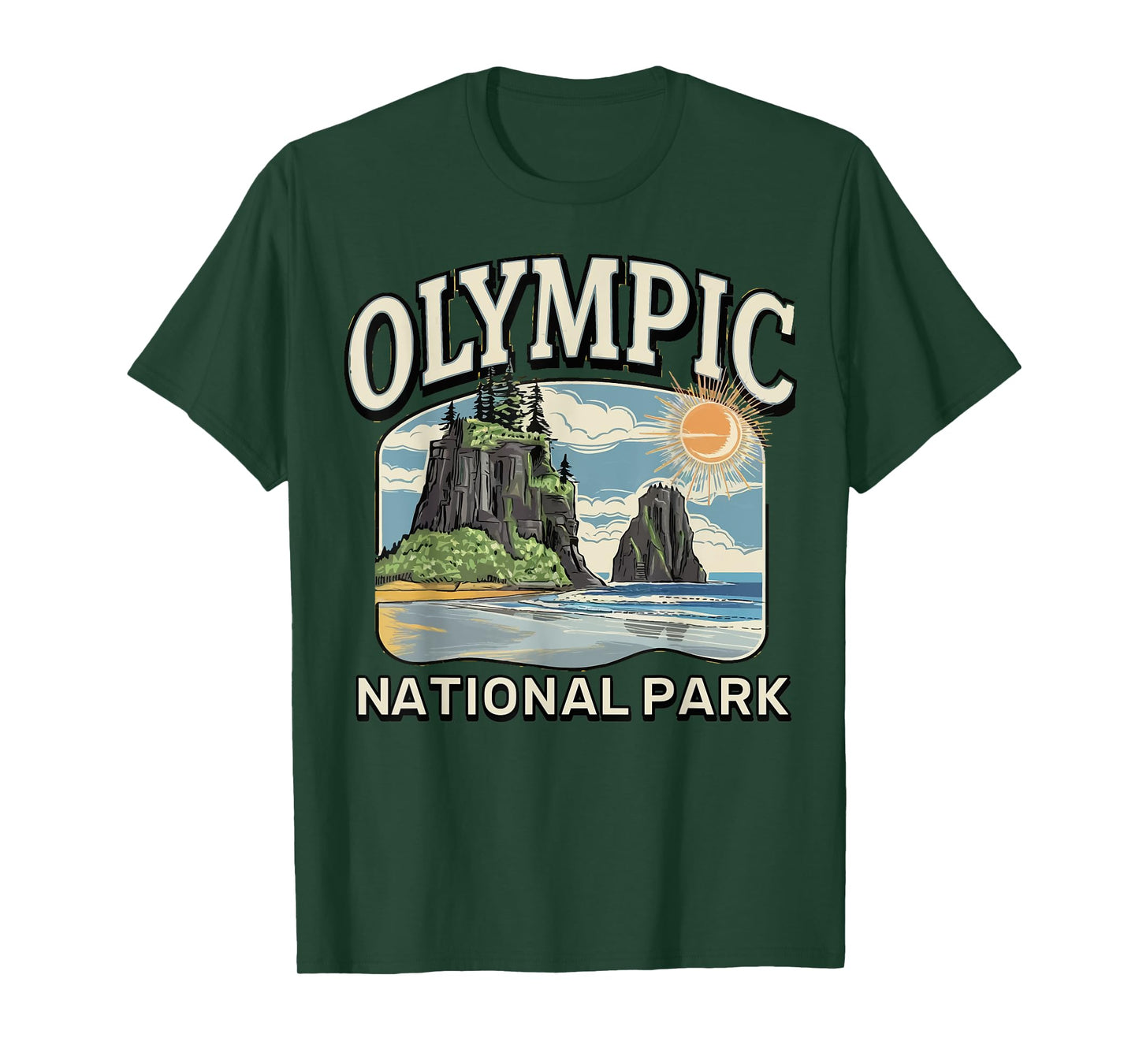 Coastal Forest Landscape Hoh Rainforest Olympic NationalPark T-Shirt