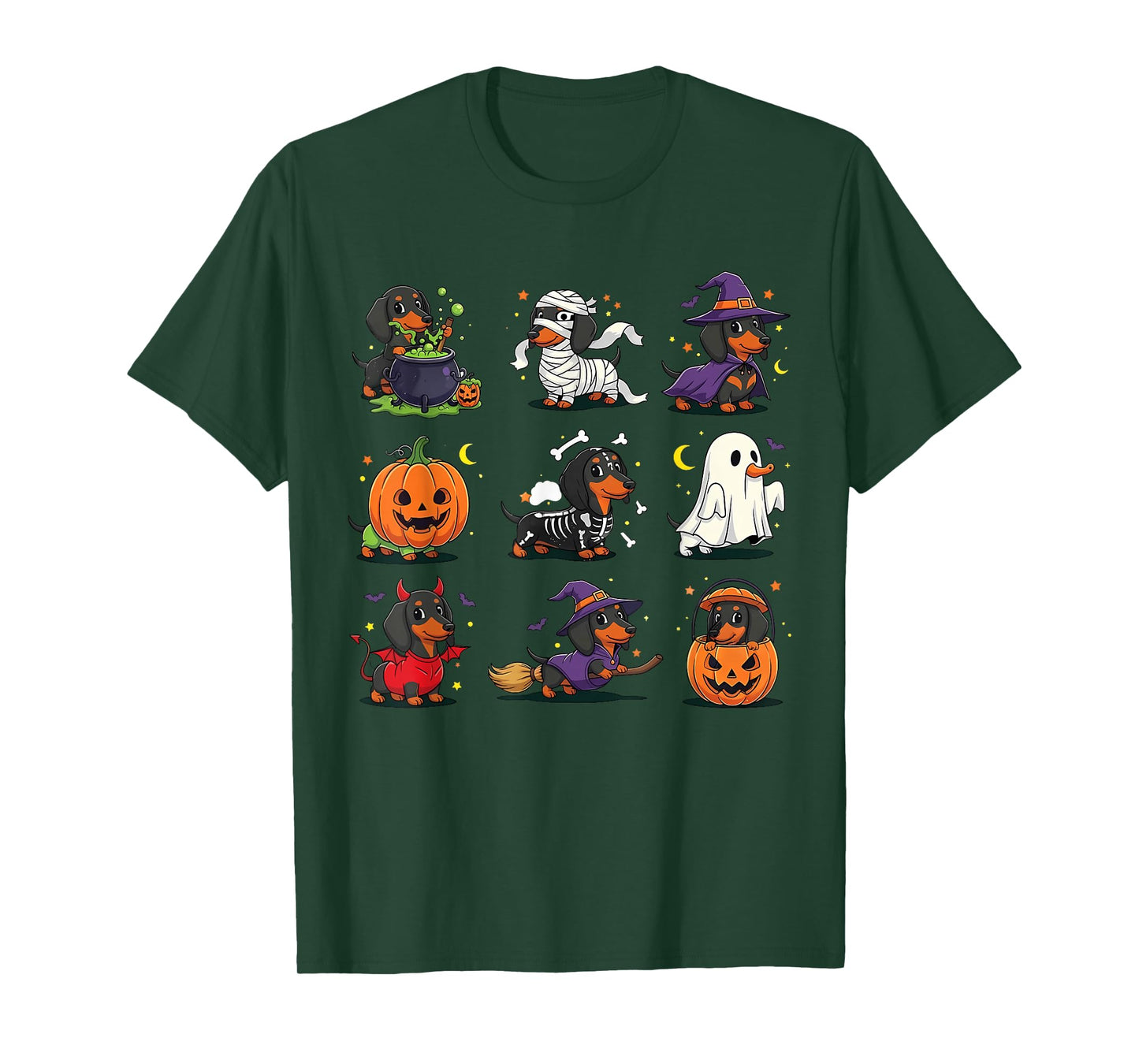 Dachshund Happy Halloweiner Funny Halloween Dogs Lover T-Shirt