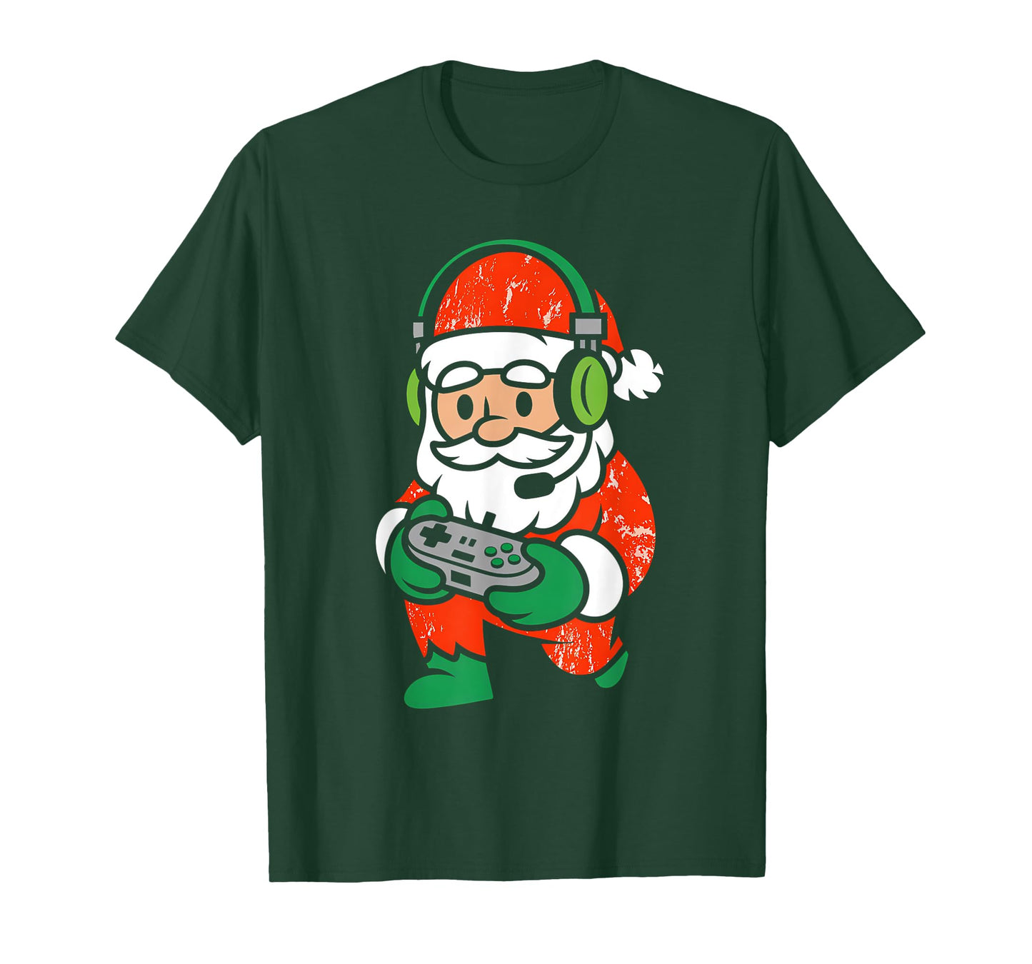 Christmas Gamer Santa Xmas Funny Gaming Men Boys Kids Youth T-Shirt