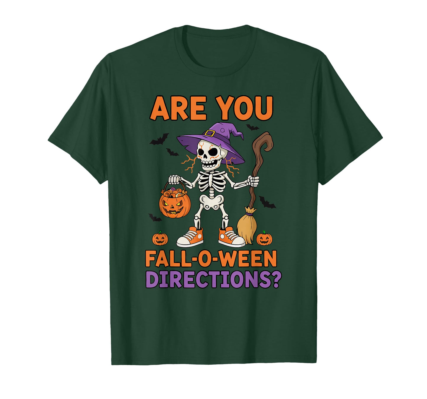 are You Fall-O-Ween Directions Skeleton Halloween Teacher T-Shirt