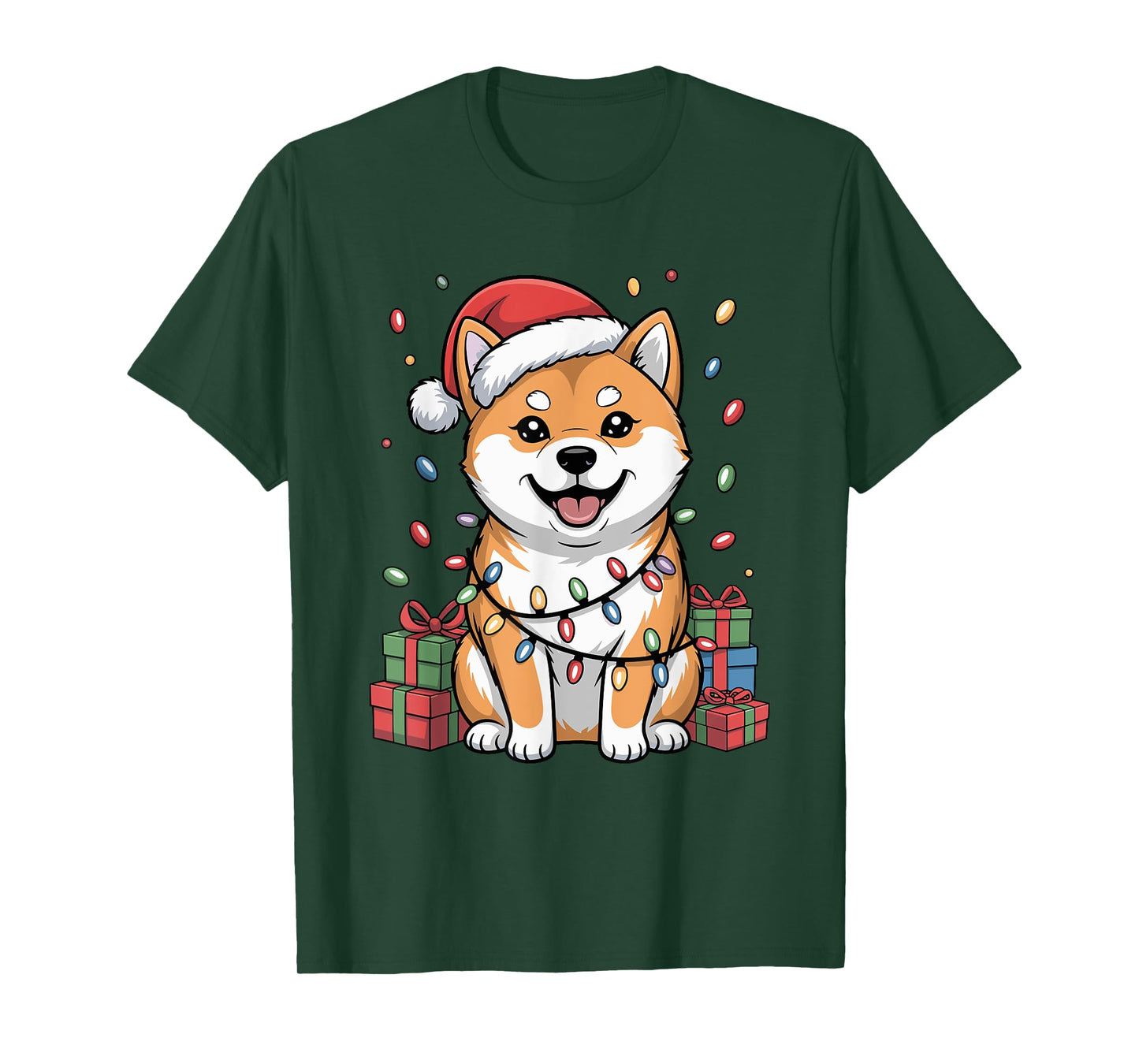 Cute Shiba Inu Christmas Xmas Design Funny Dog Lover Holiday T-Shirt