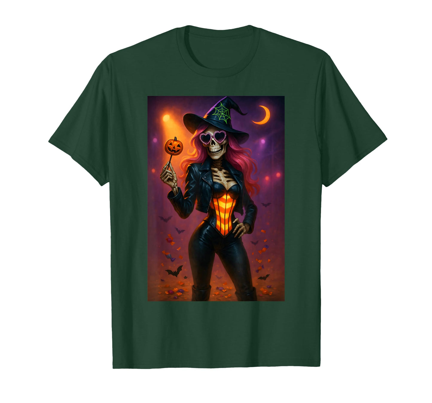 Skeleton Witch Halloween T-Shirt