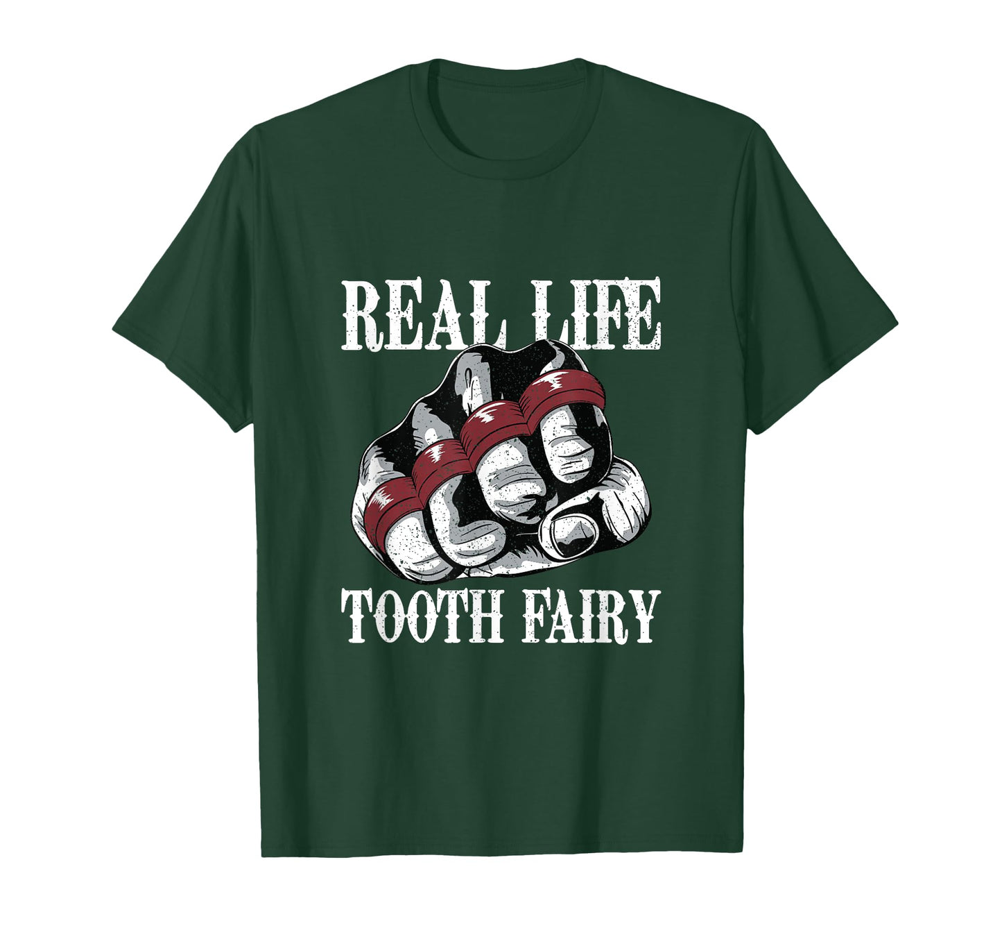 Funny Real Life Tooth Fairy Fist With Brass Knuckles Boxing T-Shirt
