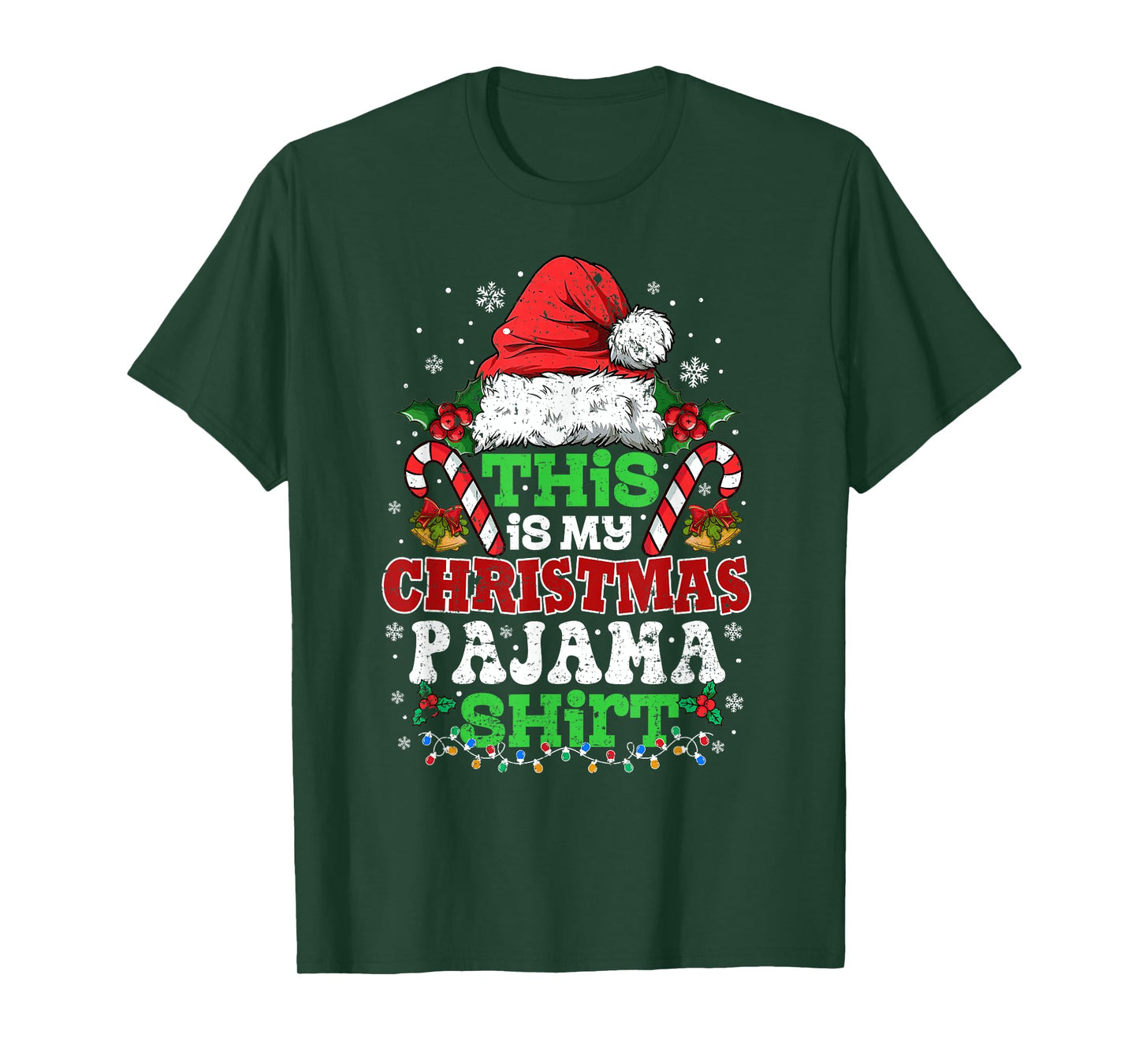 This is My Christmas Pajama Shirt Men Women Funny Xmas PJs T-Shirt