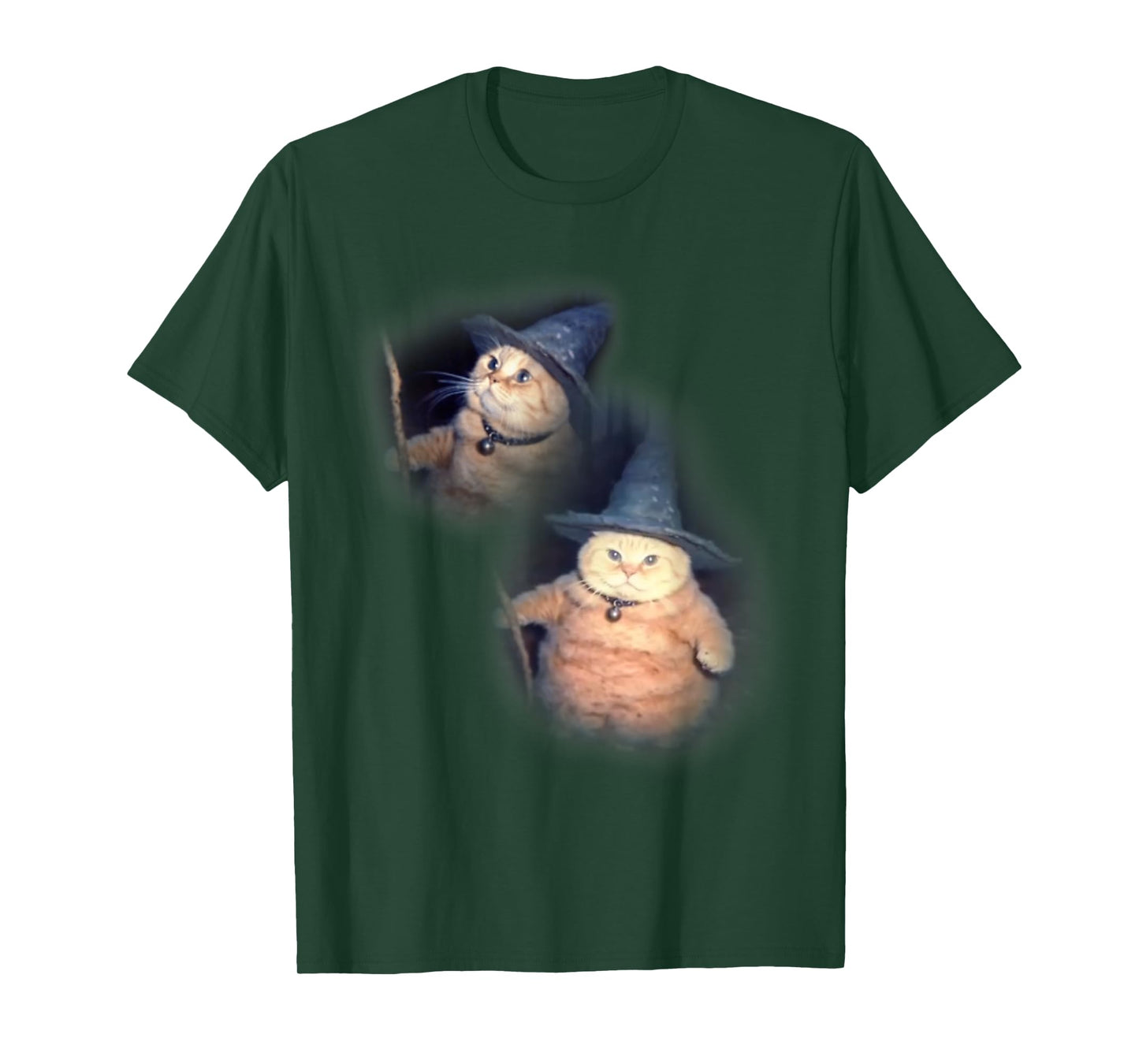 Vintage 90s Wizard Cat Weird Funny Halloween Cat Meme T-Shirt