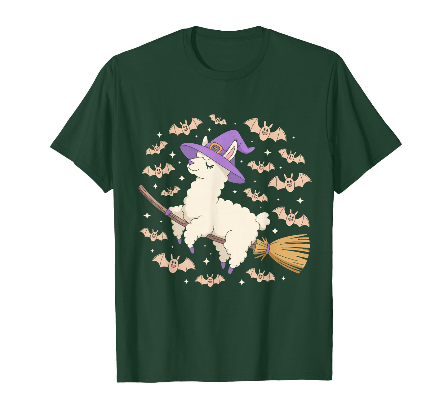 Funny Witch Llama Lovers Spooky Halloween Costume T-Shirt