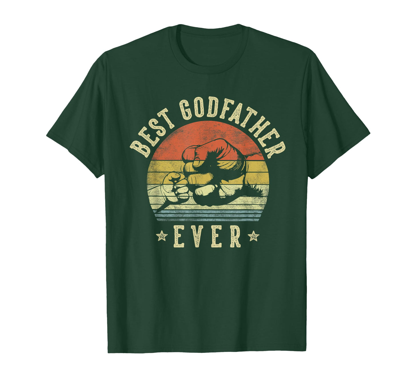 Best Godfather Ever Retro Fist Bump Vintage Design Godfather T-Shirt