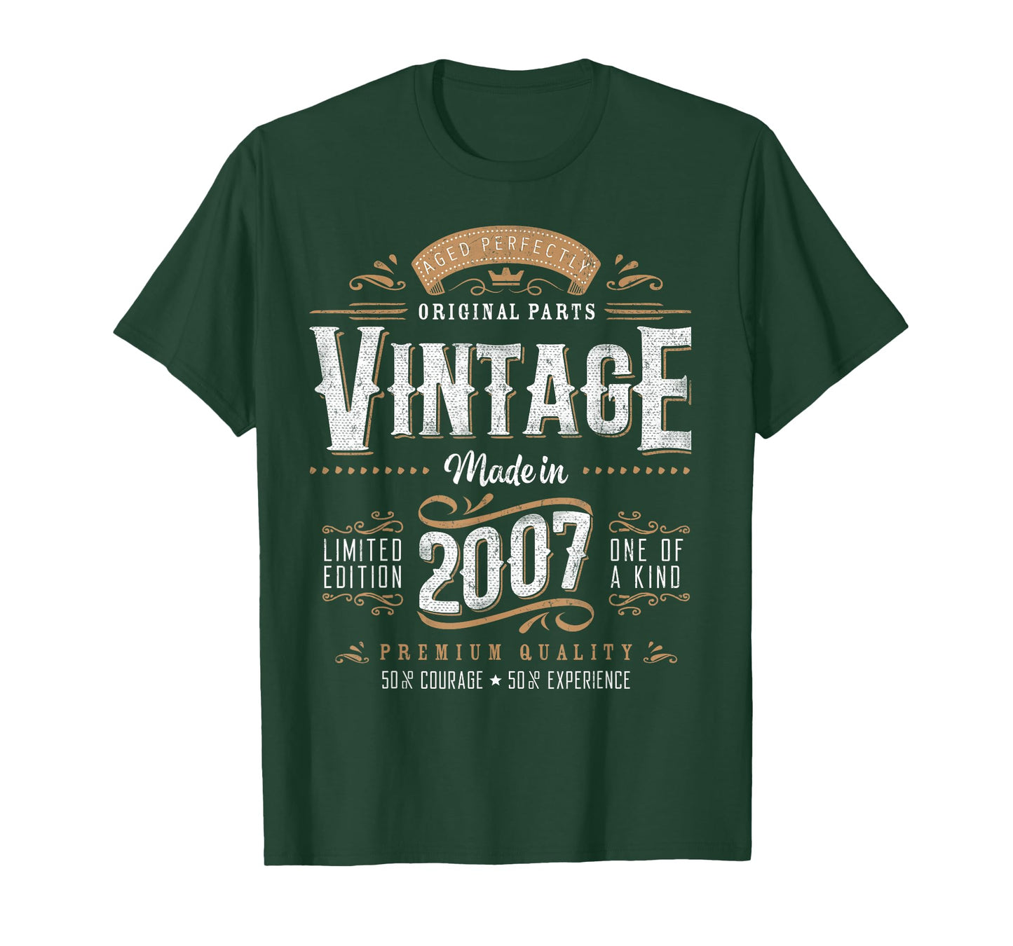 Vintage 2007 18th Birthday Gifts Women Men 18 Year Old T-Shirt