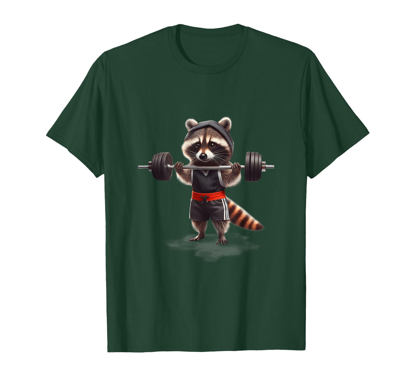 Weightlifting Ripped Raccoon Gym Workout Muscled Raccoon T-Shirt