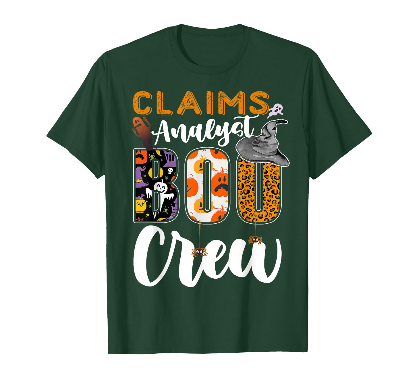 Claims Analyst Boo Crew Halloween Match Adjuster T-Shirt