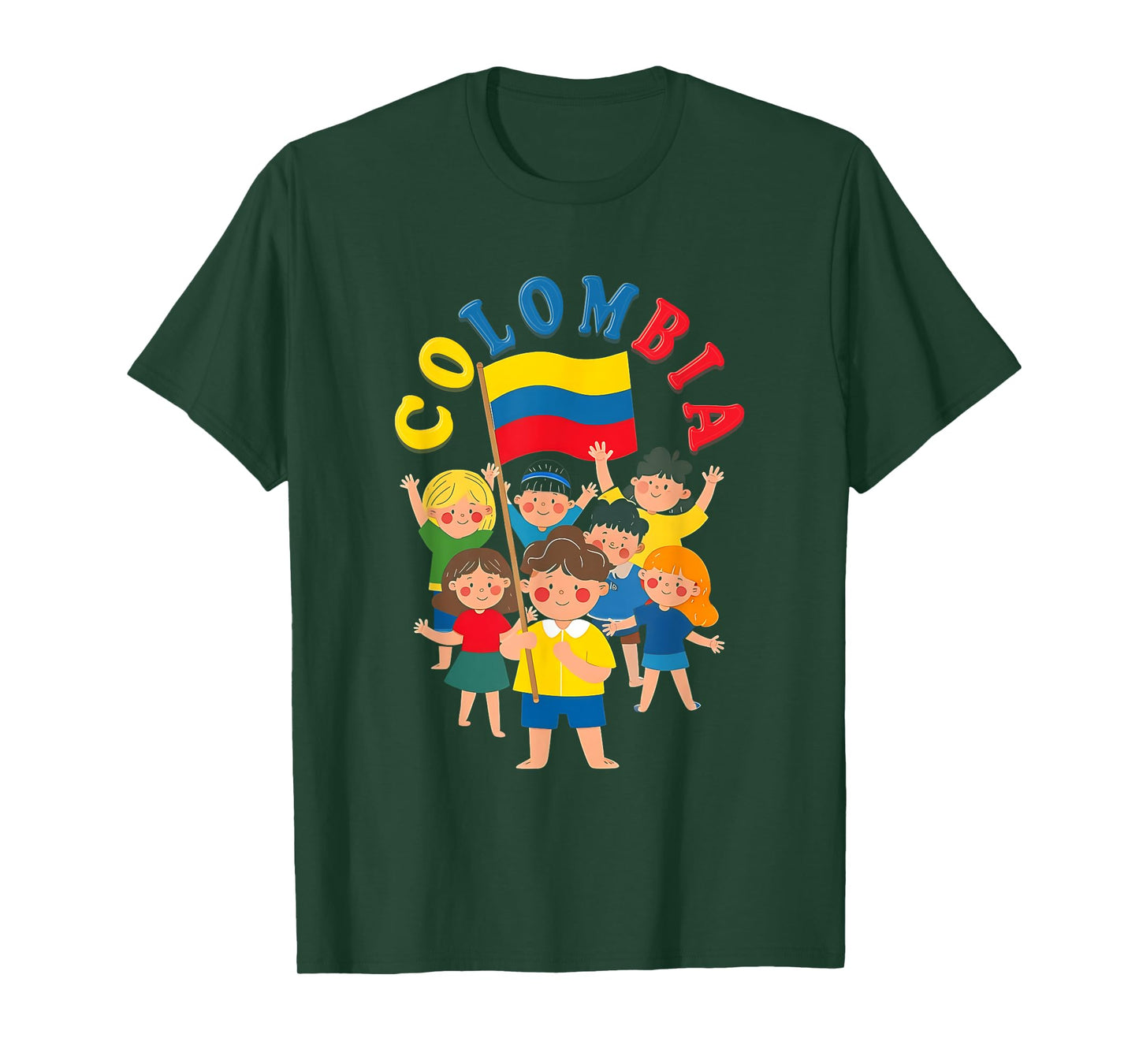 Kids Colombia Flag Hispanic Heritage Month Colombian T-Shirt