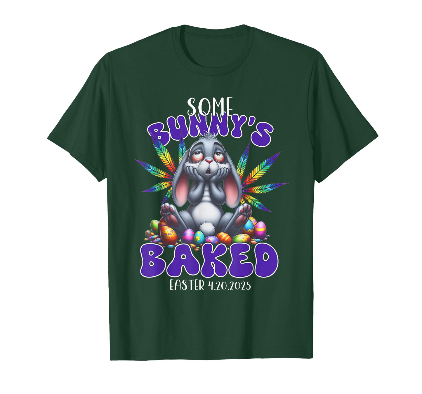 420 Easter Bunny Funny Weed Smoking Rabbit Cannabis 4/20 Day T-Shirt