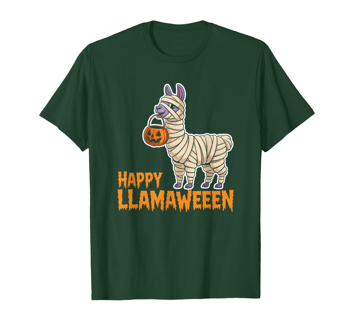 Happy Llamaween Llama Witch Retro Halloween Alpaca Animal T-Shirt