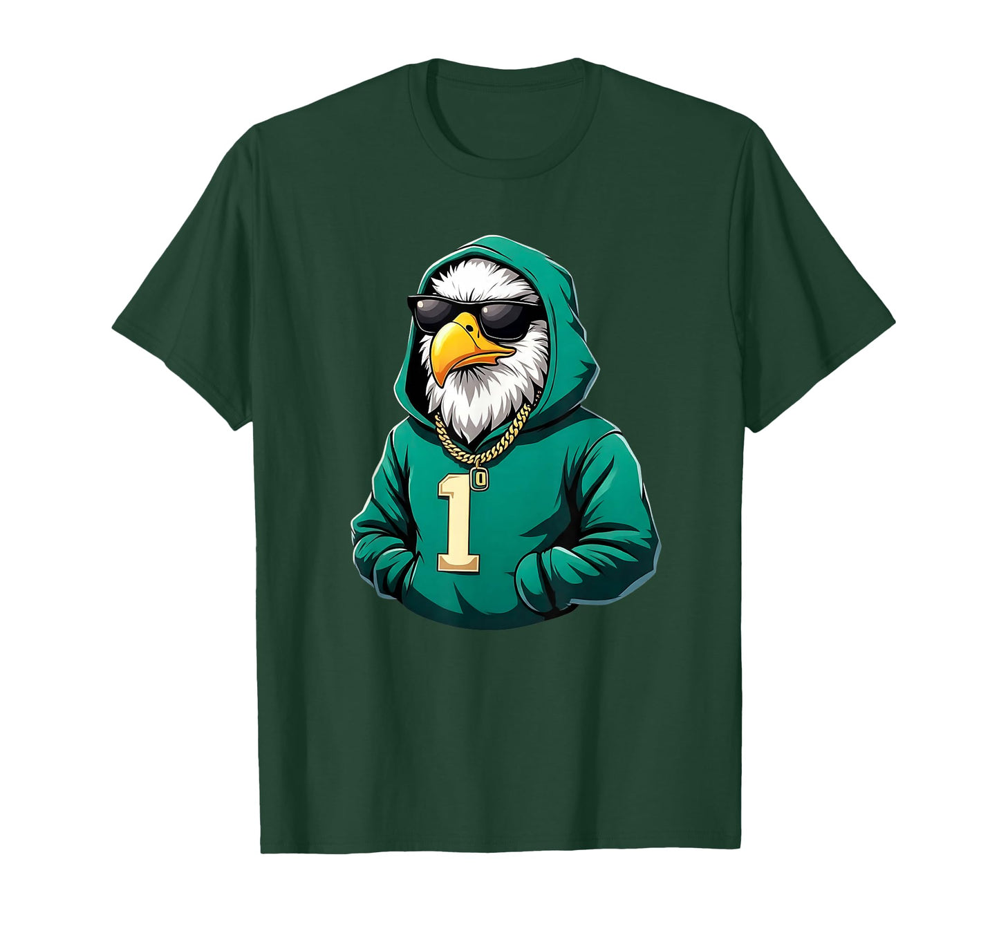 Vintage Eagle with Sunglasses Streetwear Graphic T-Shirt