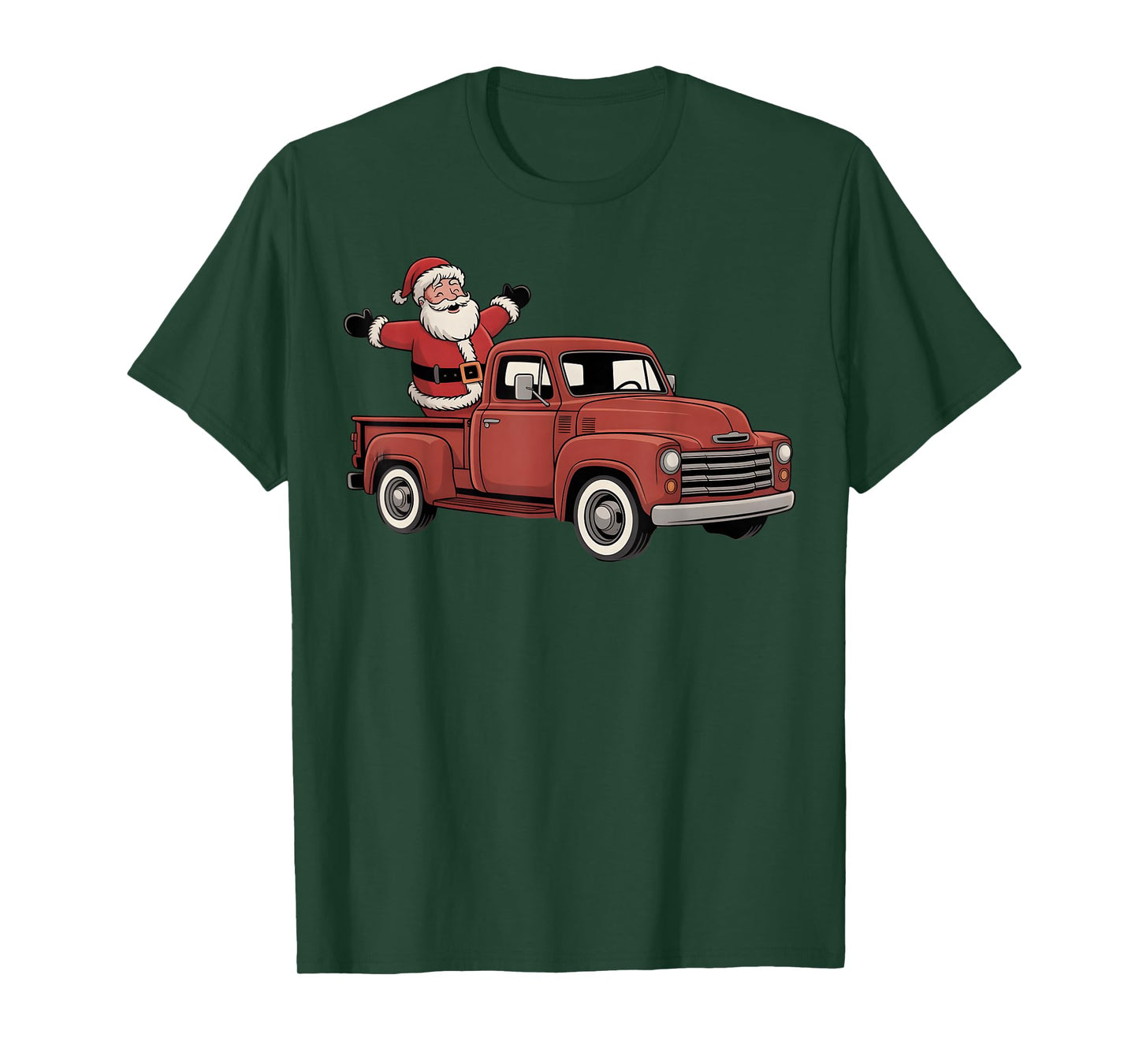 Cute Christmas Pickup Truck Trucker Santa Xmas Boys Men Kids T-Shirt
