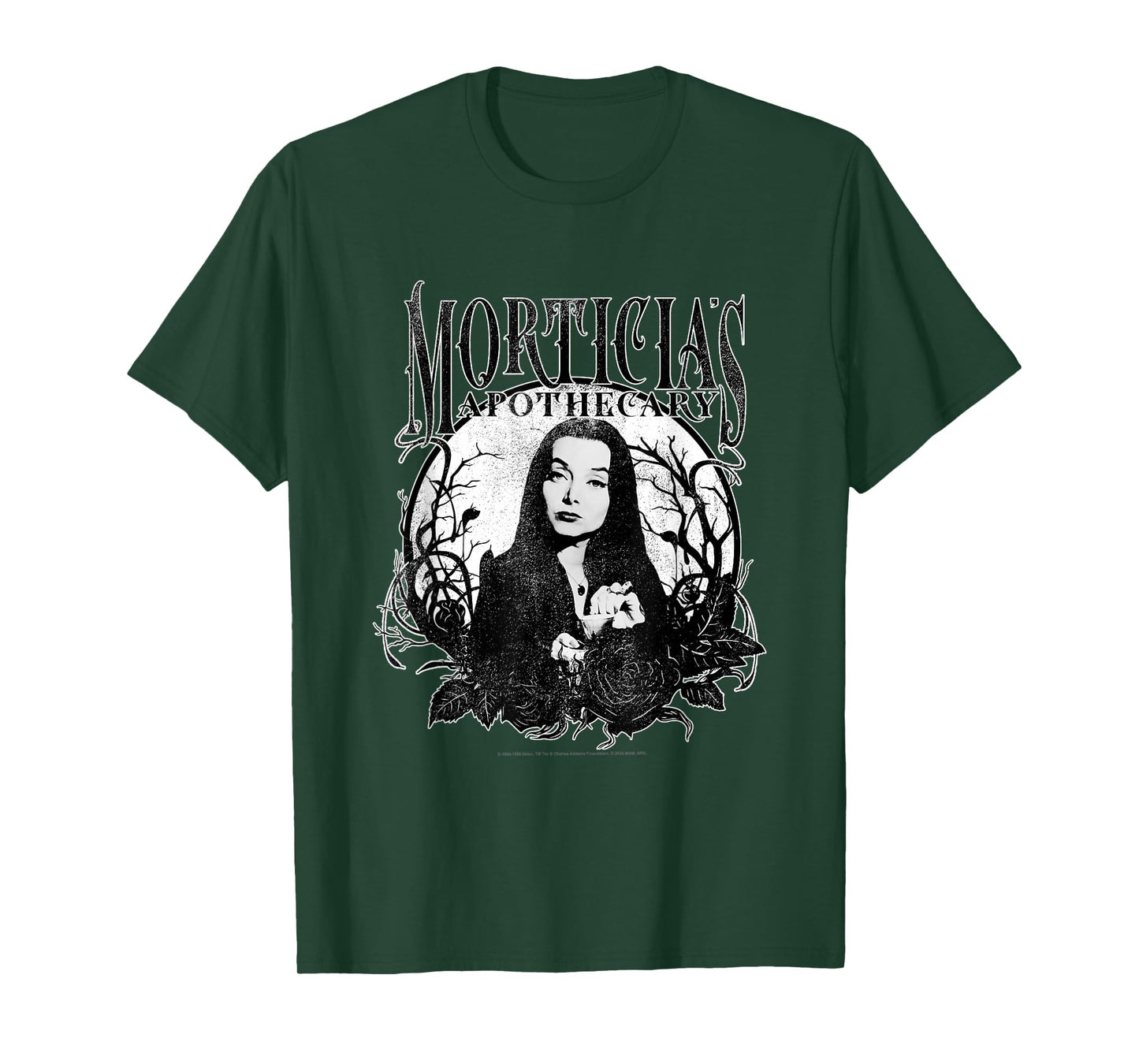 The Addams Family Morticia's Apothecary Dark Gothic Floral T-Shirt