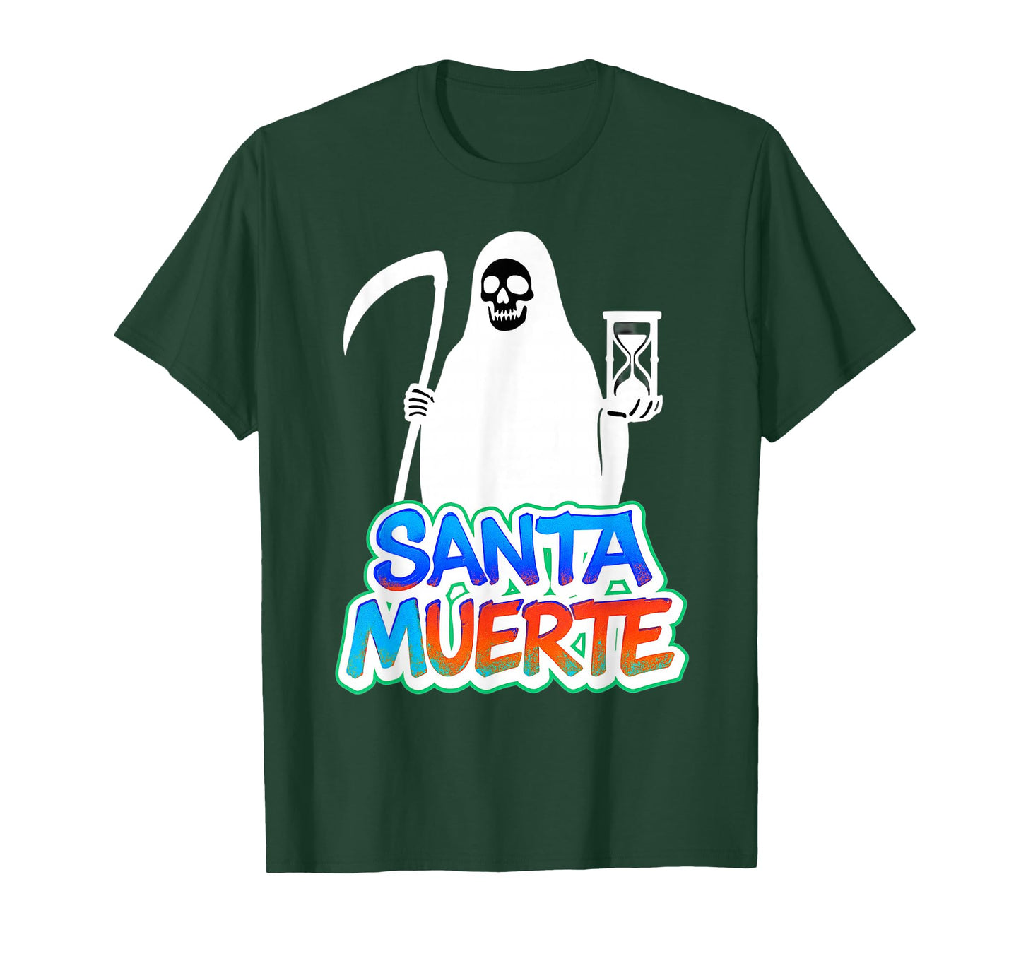 Graffiti Style Santa Muerte Urban Street Art Design T-Shirt