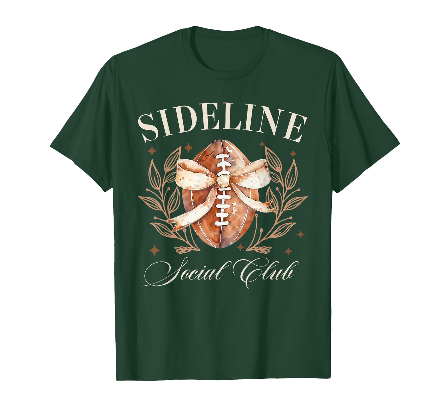 Sideline Social Club American Football Coquette Bow Game Day T-Shirt