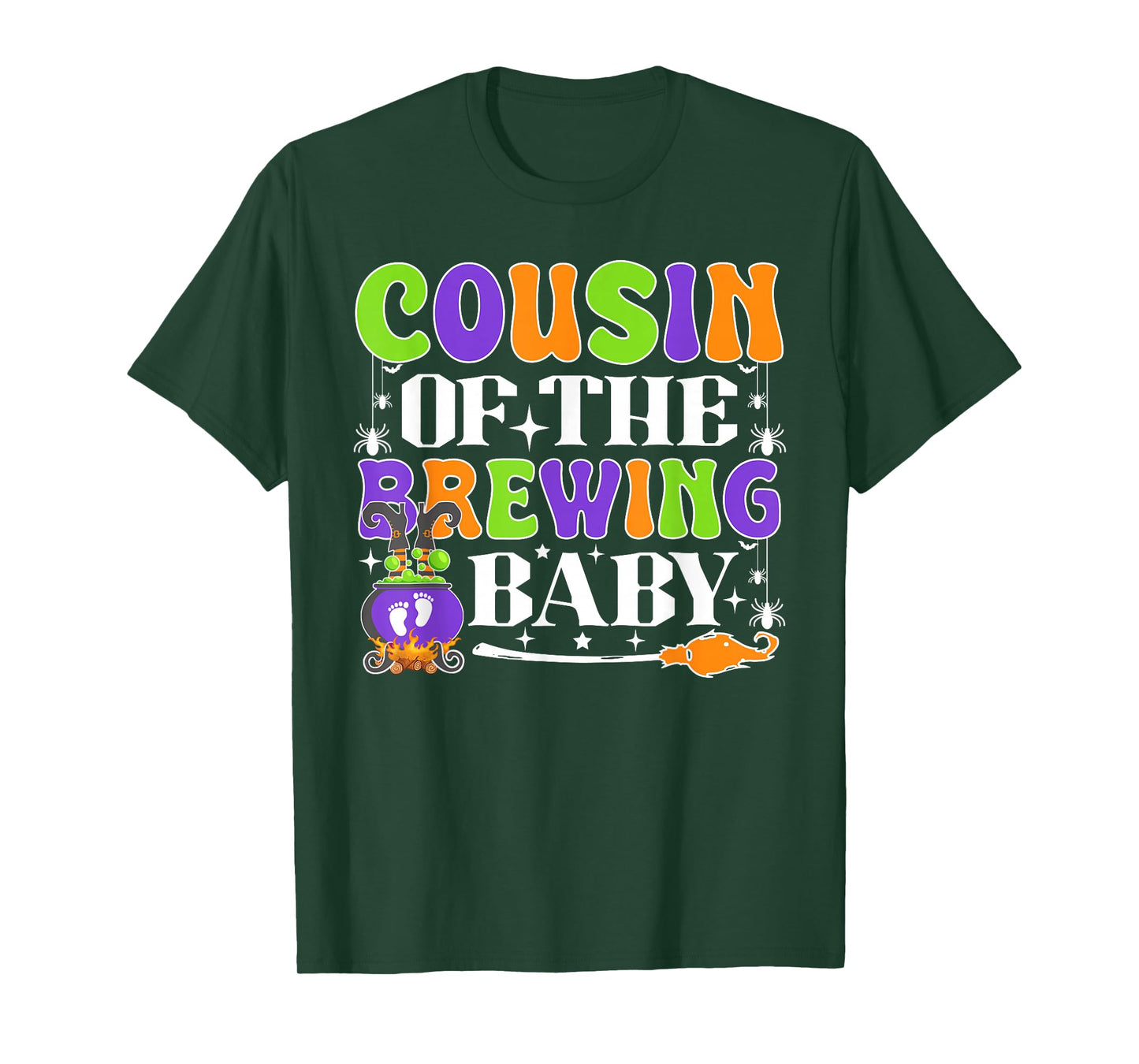 Cousin of The Brewing Baby Halloween Witch Baby Shower T-Shirt