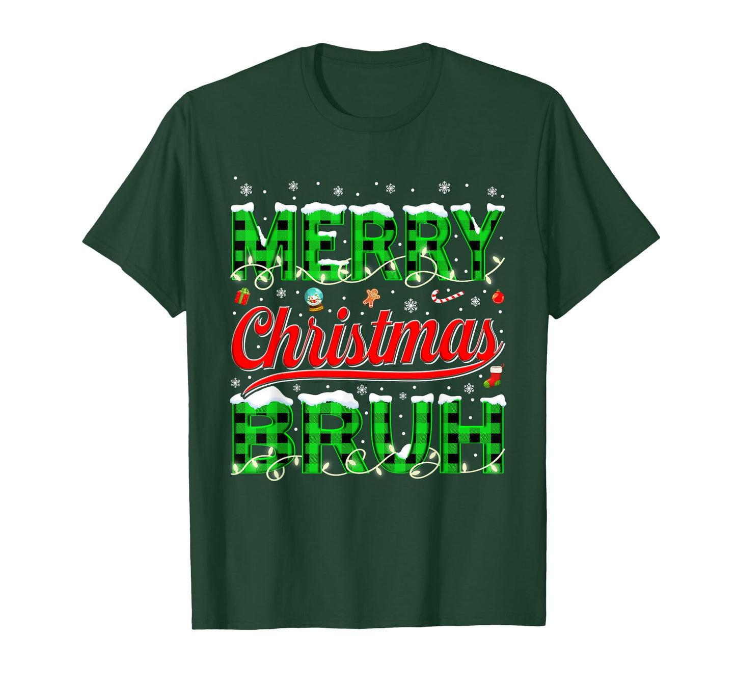 Bruh Meme Funny Saying Bro Greeting Teens Boys Men Christmas T-Shirt