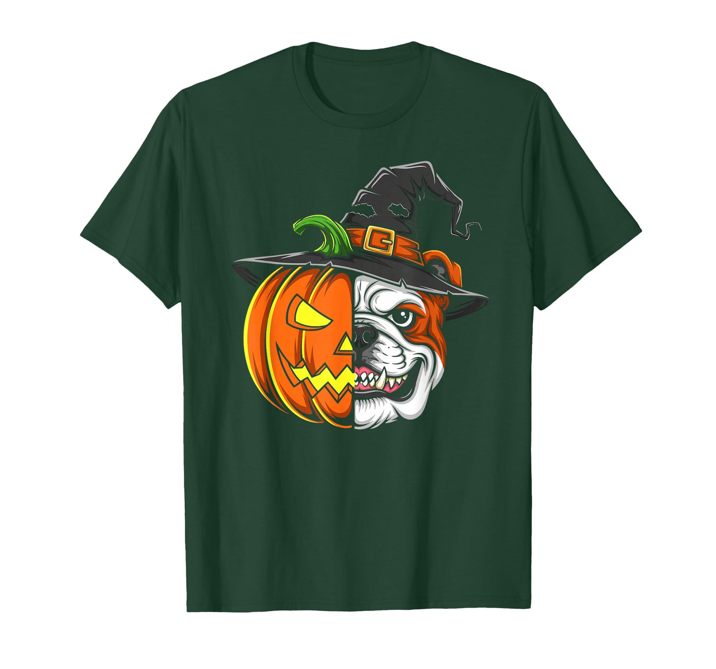 English Bulldog Pumpkin Jack O Lantern Halloween Mens Womens T-Shirt