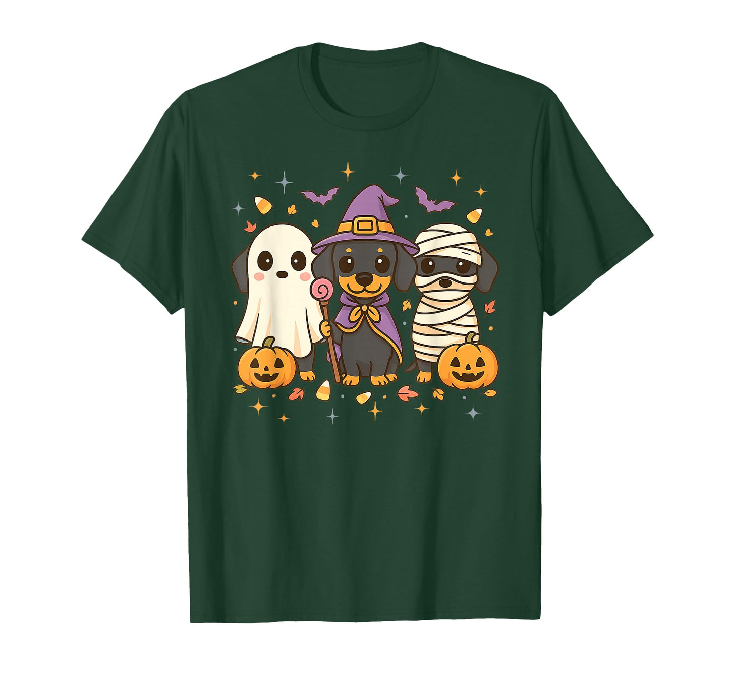 Dachshund Happy Halloweiner Boo Witch Funny Halloween Dog T-Shirt