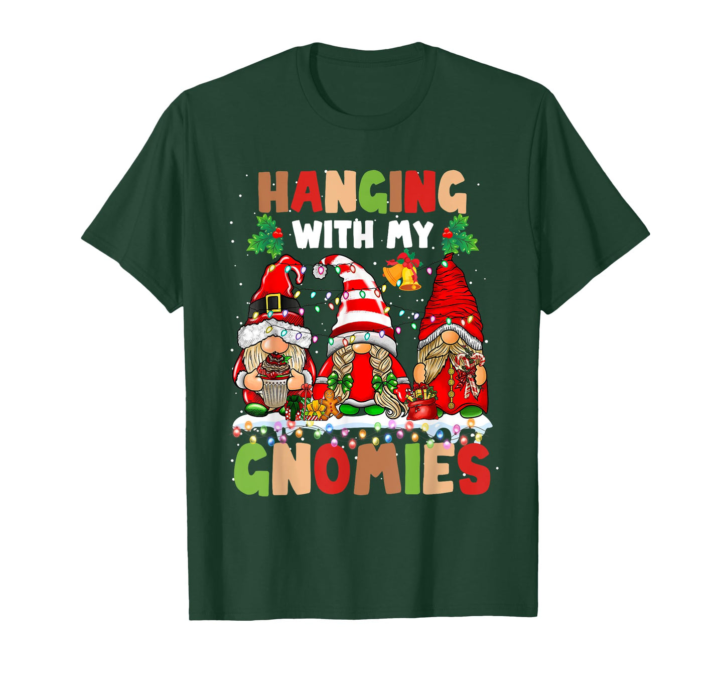 Hanging with My Gnomies Christmas Matching Family Pajamas PJ T-Shirt
