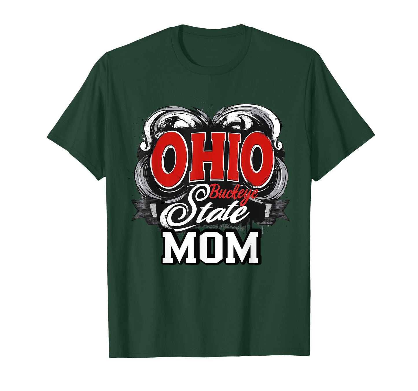 Ohio Mom Buckeye State Swirl Cute Womens Mothers Day Gift T-Shirt