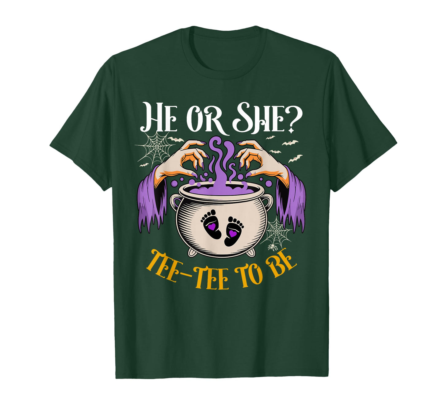 He Or She Tee Tee to Be Baby Reveal Halloween Costume T-Shirt