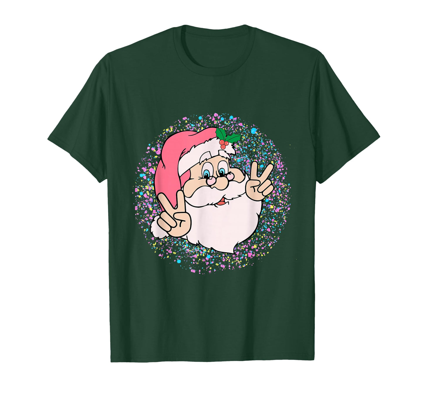 Coquette Christmas Pink Santa Watercolor Tis The Season Xmas T-Shirt
