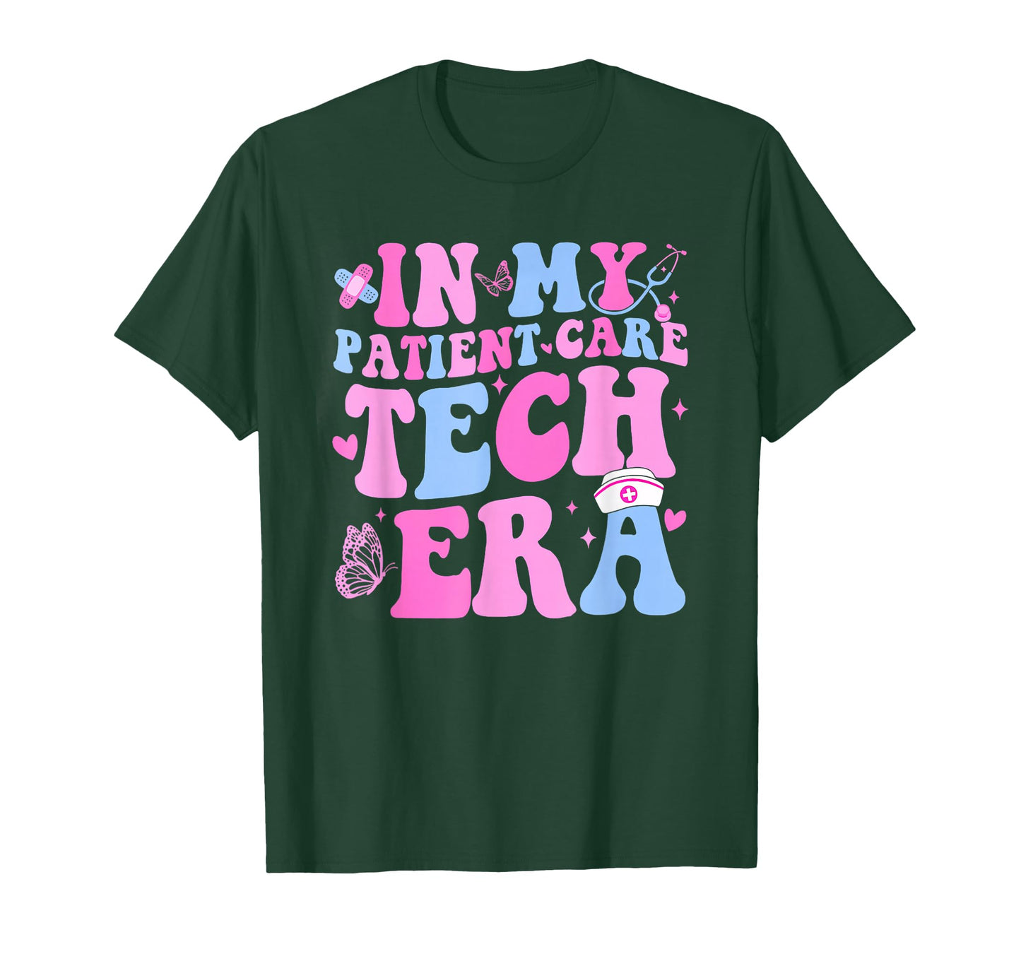 Retro Groovy in My Patient Care Technician Era Pct Nurse Cna T-Shirt