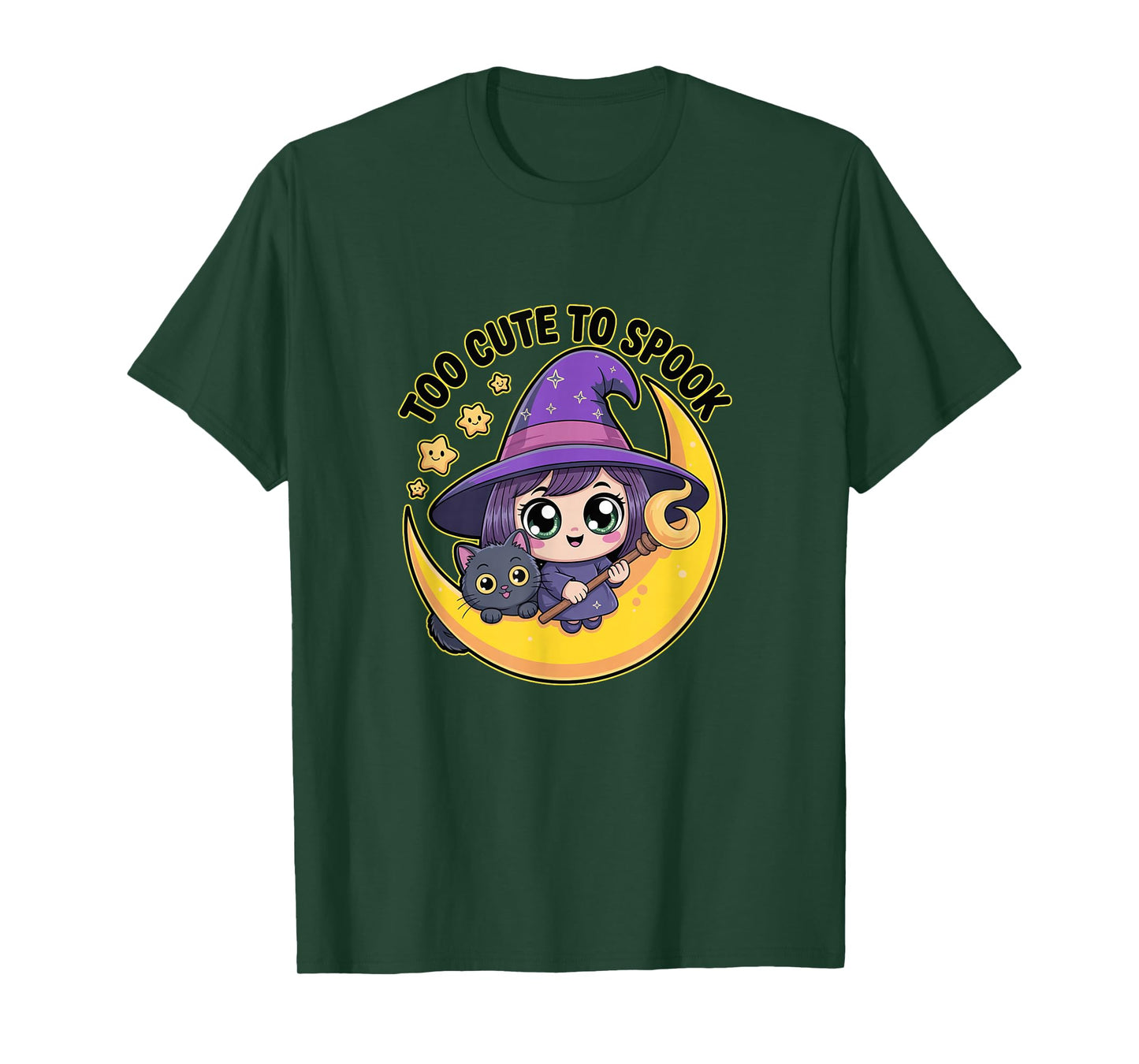Funny Witch Too Cute to SPOOK Halloween T-Shirt