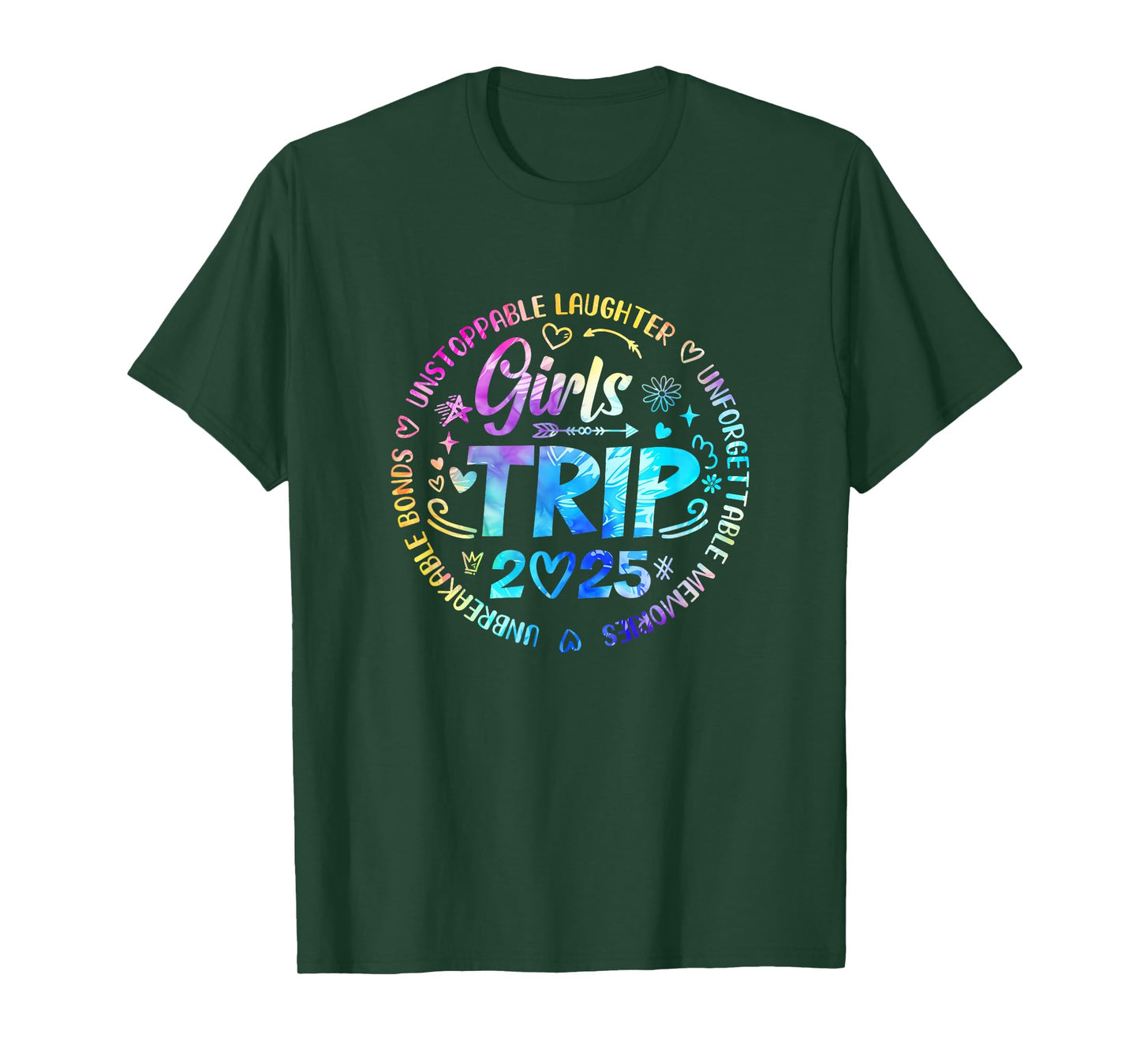 Girls Trip 2025 Friends Weekend Sisters Vacation Matching T-Shirt