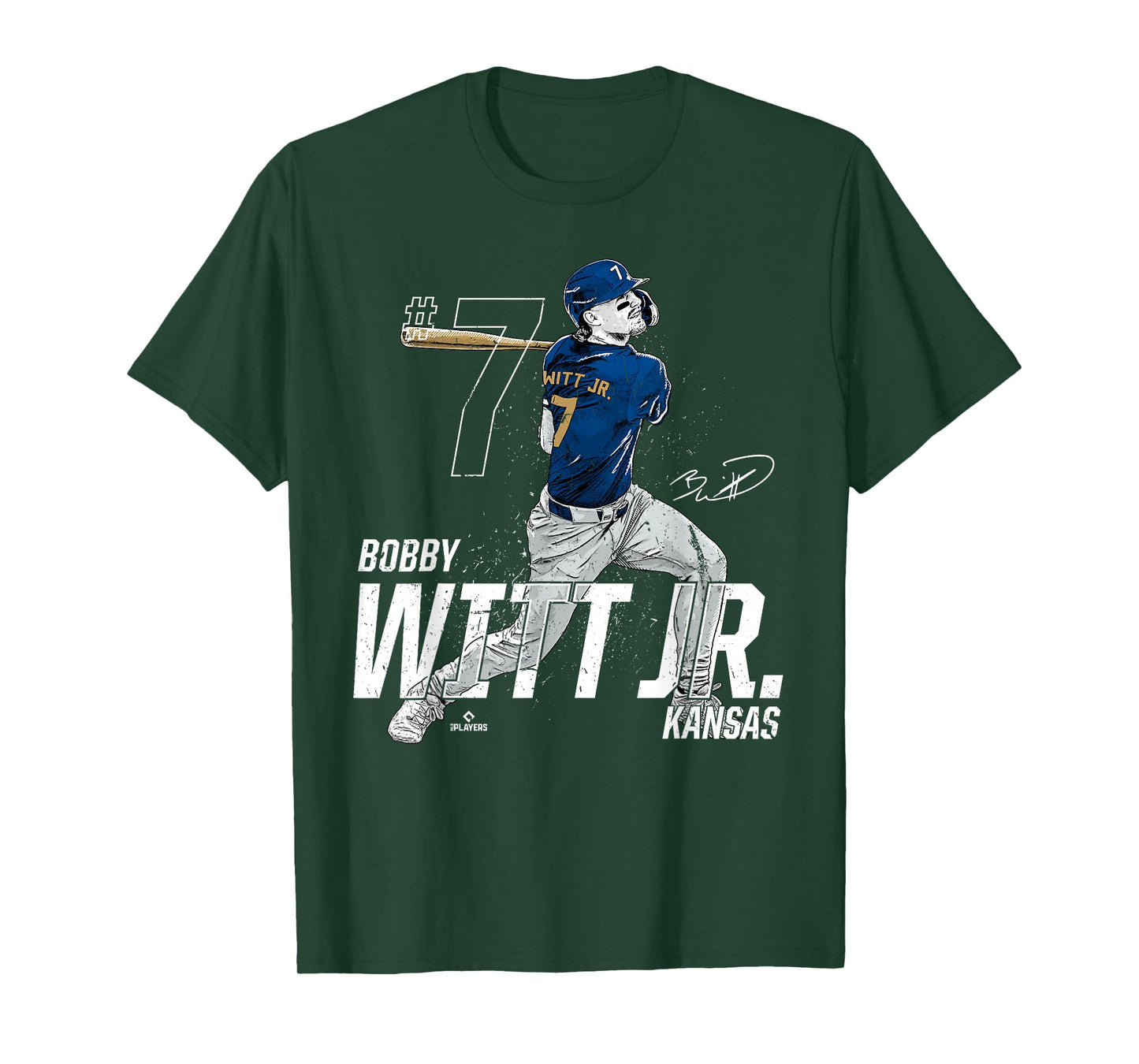 Dynamic Pose Bobby Witt Jr Kansas City Baseball MLBPA T-Shirt