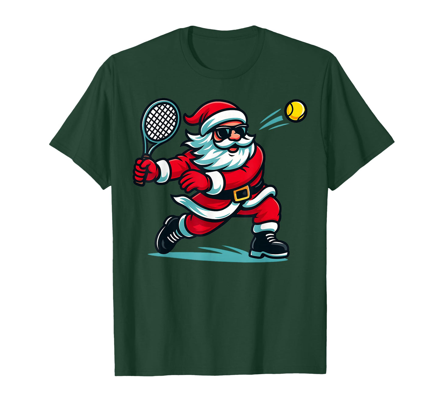 Cute Christmas Tennis Player Santa Xmas Boys Girls Men Kids T-Shirt