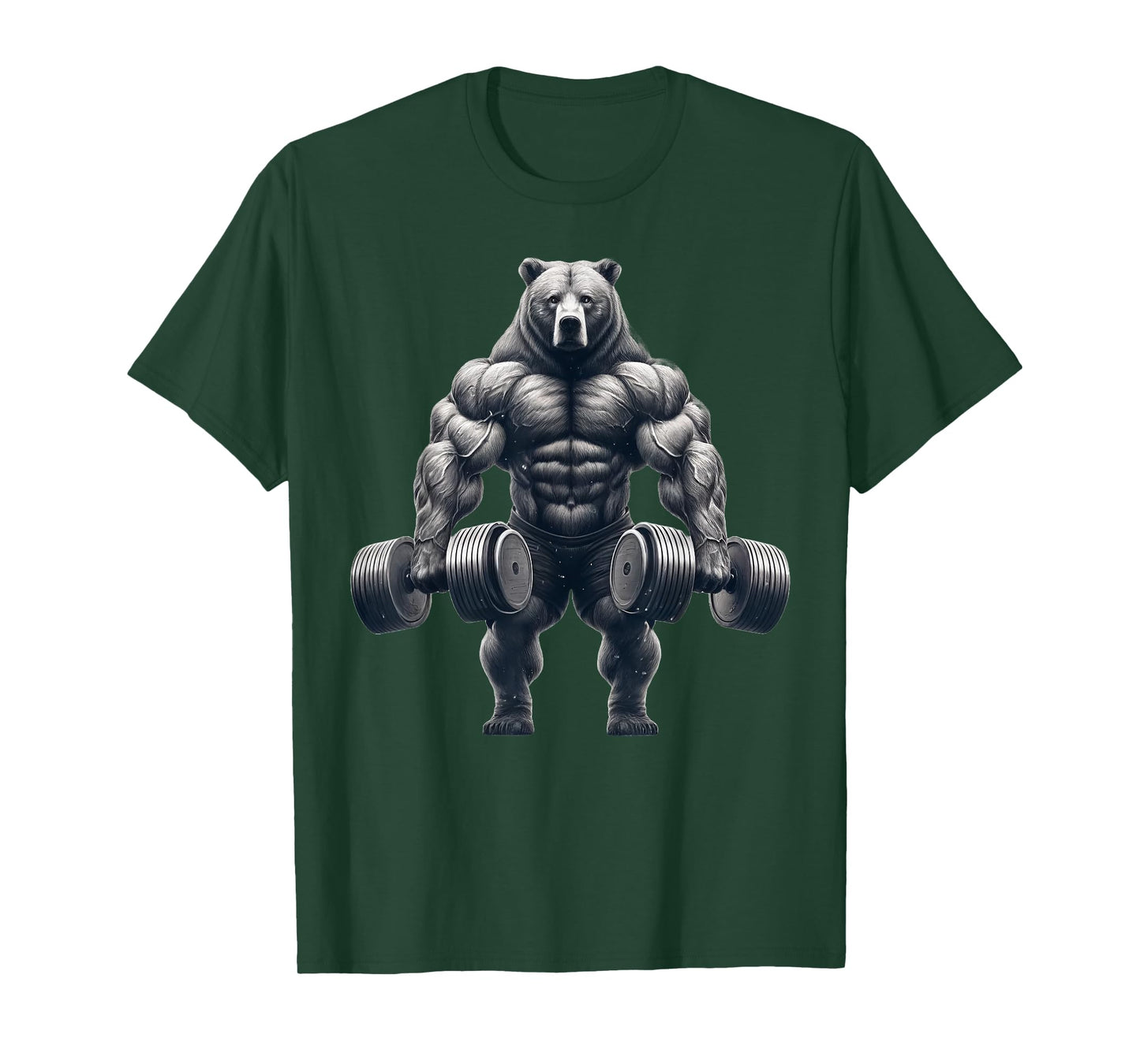 Bear Powerlifting Weightlifting Gym Workout T-Shirt