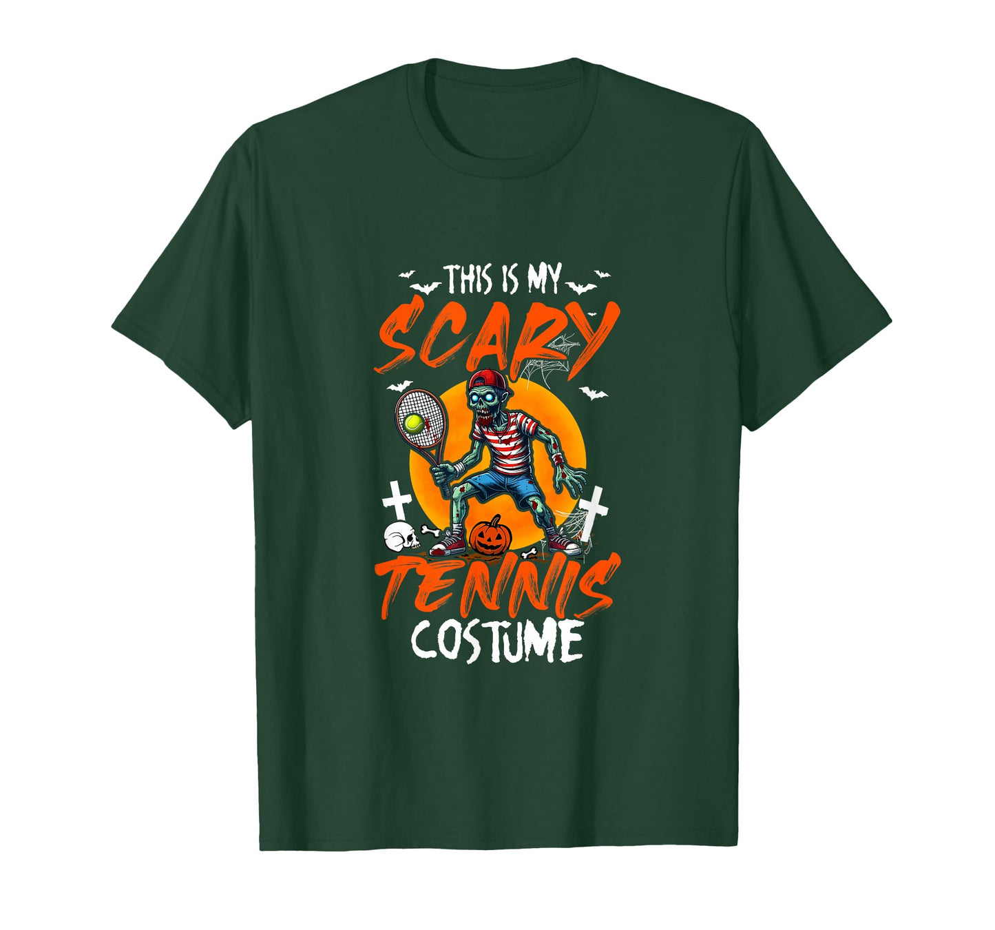 My Scary Tennis Costume Halloween Player Matching Team T-Shirt