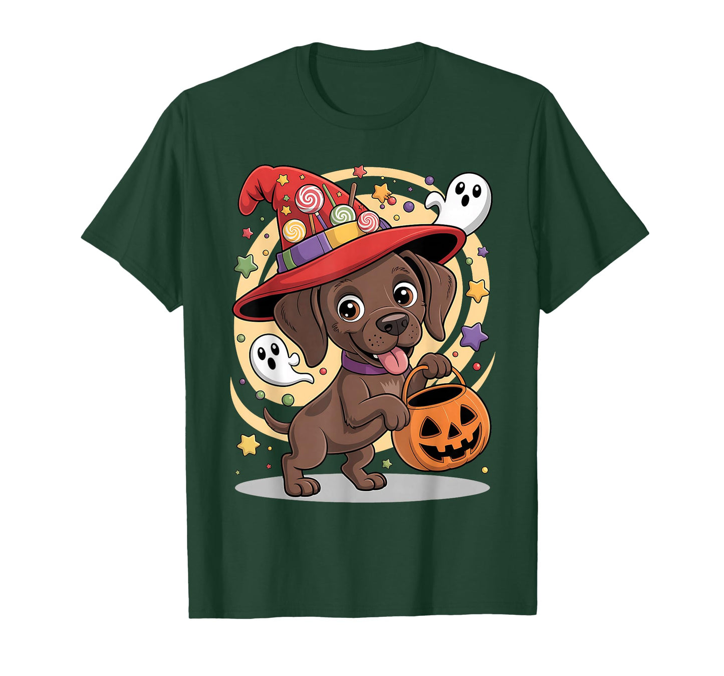 German Shorthaired Pointer Dog Pumpkin Ghost Candy Halloween T-Shirt