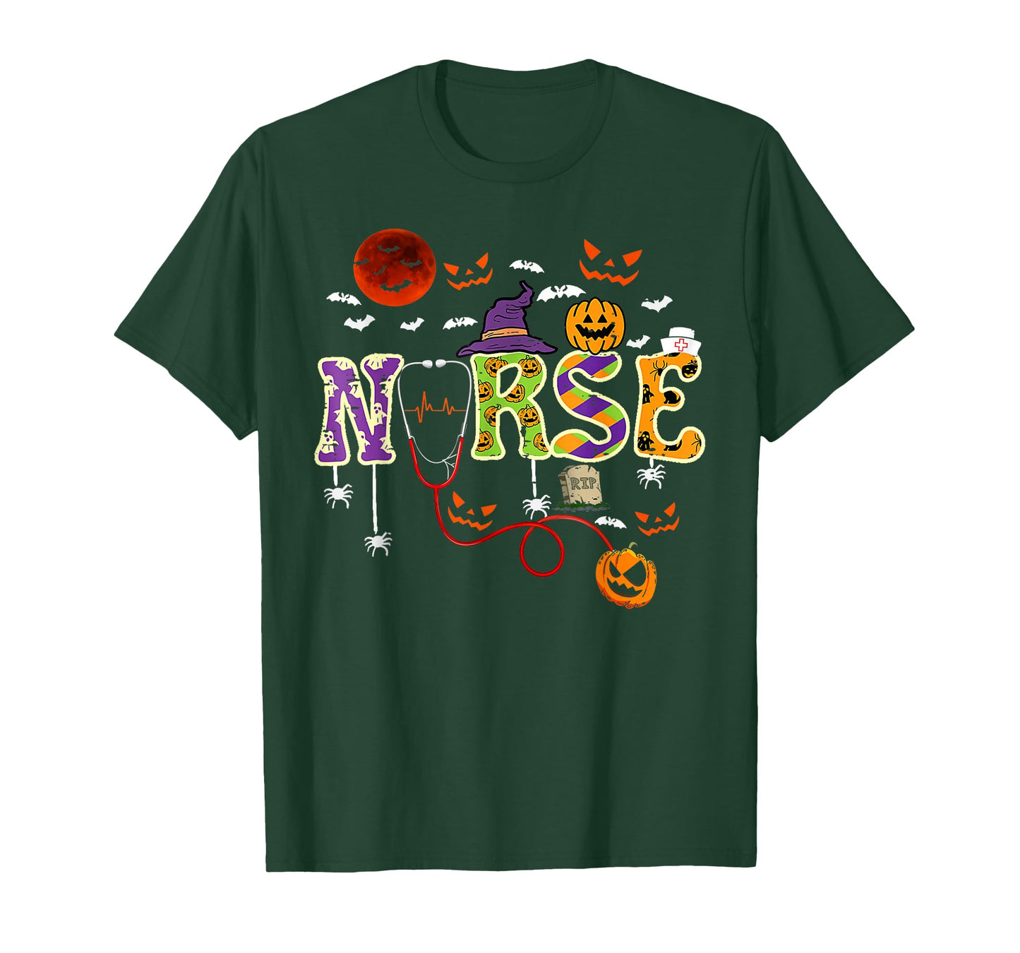 Nurse Halloween Costume Scrub Top Nursing Costume Women Men T-Shirt