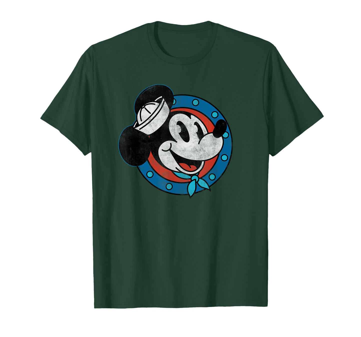 Disney Cruise Sailor Mickey Mouse Distressed Retro Vintage T-Shirt