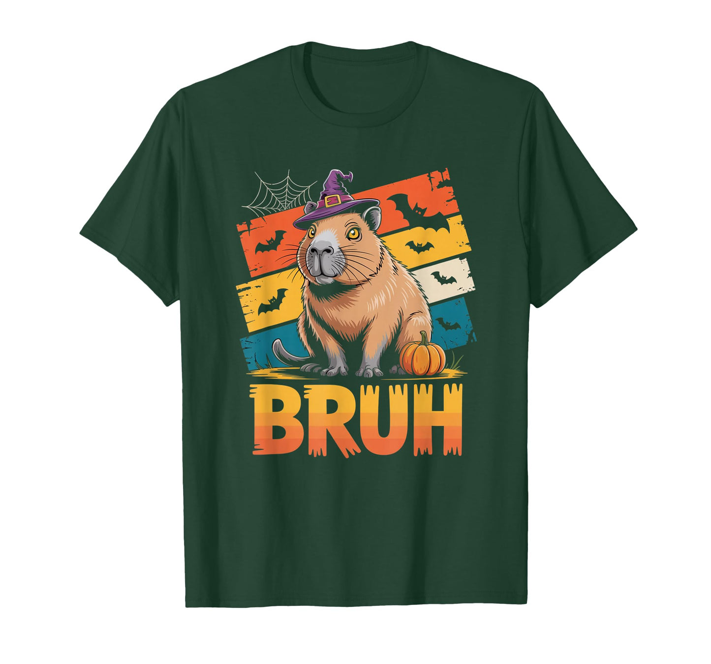 Bruh Capybara Witch Hat Funny Meme Halloween Shirt T-Shirt