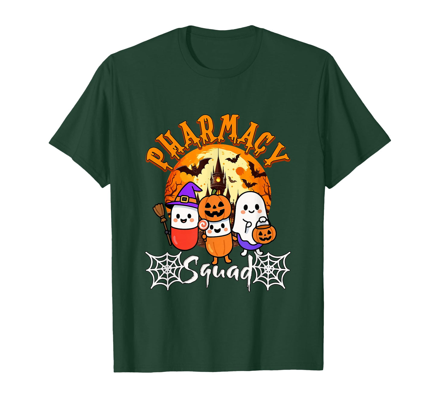 Pharmacy Squad Halloween Three Horror Pills Cosplay Boo T-Shirt