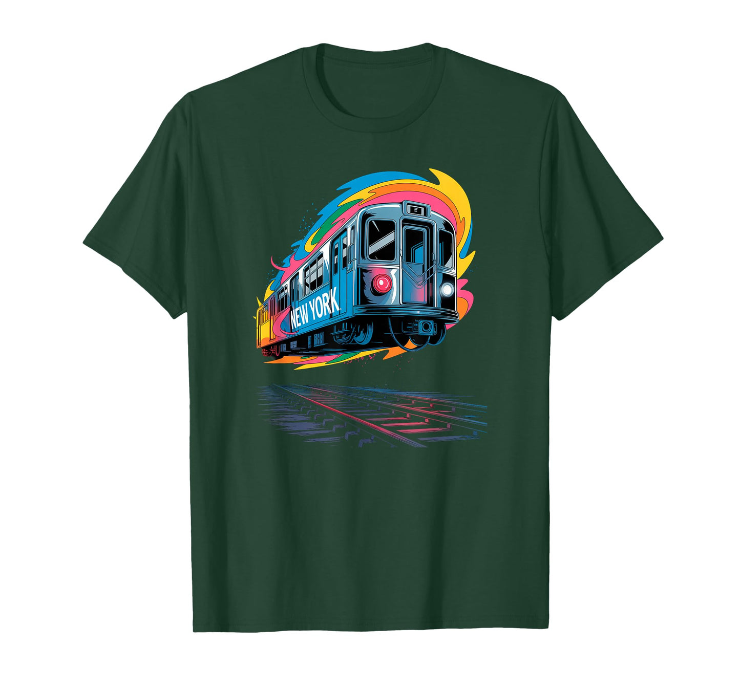 New York City Transit Bold Urban Train-Inspired Design T-Shirt