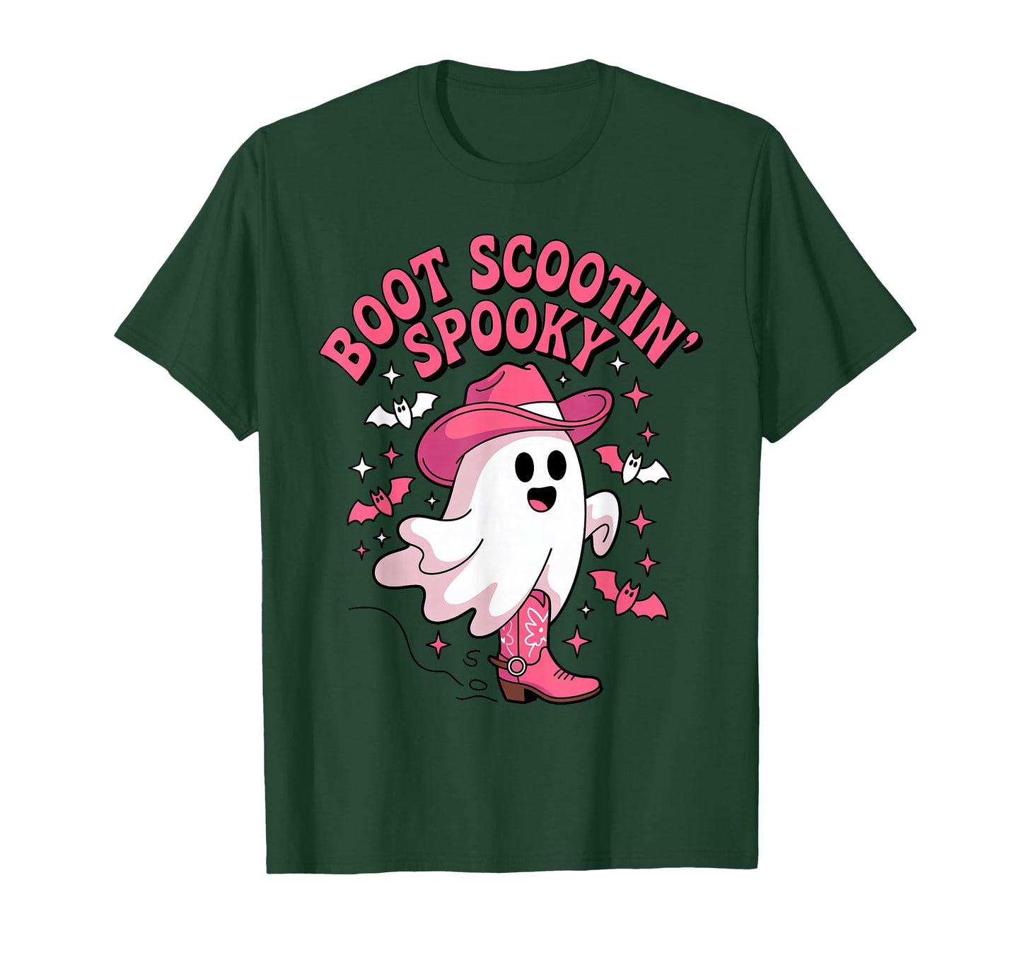 Boot Scootin Spooky Cute Ghost Cowboy Costume Kids Halloween T-Shirt