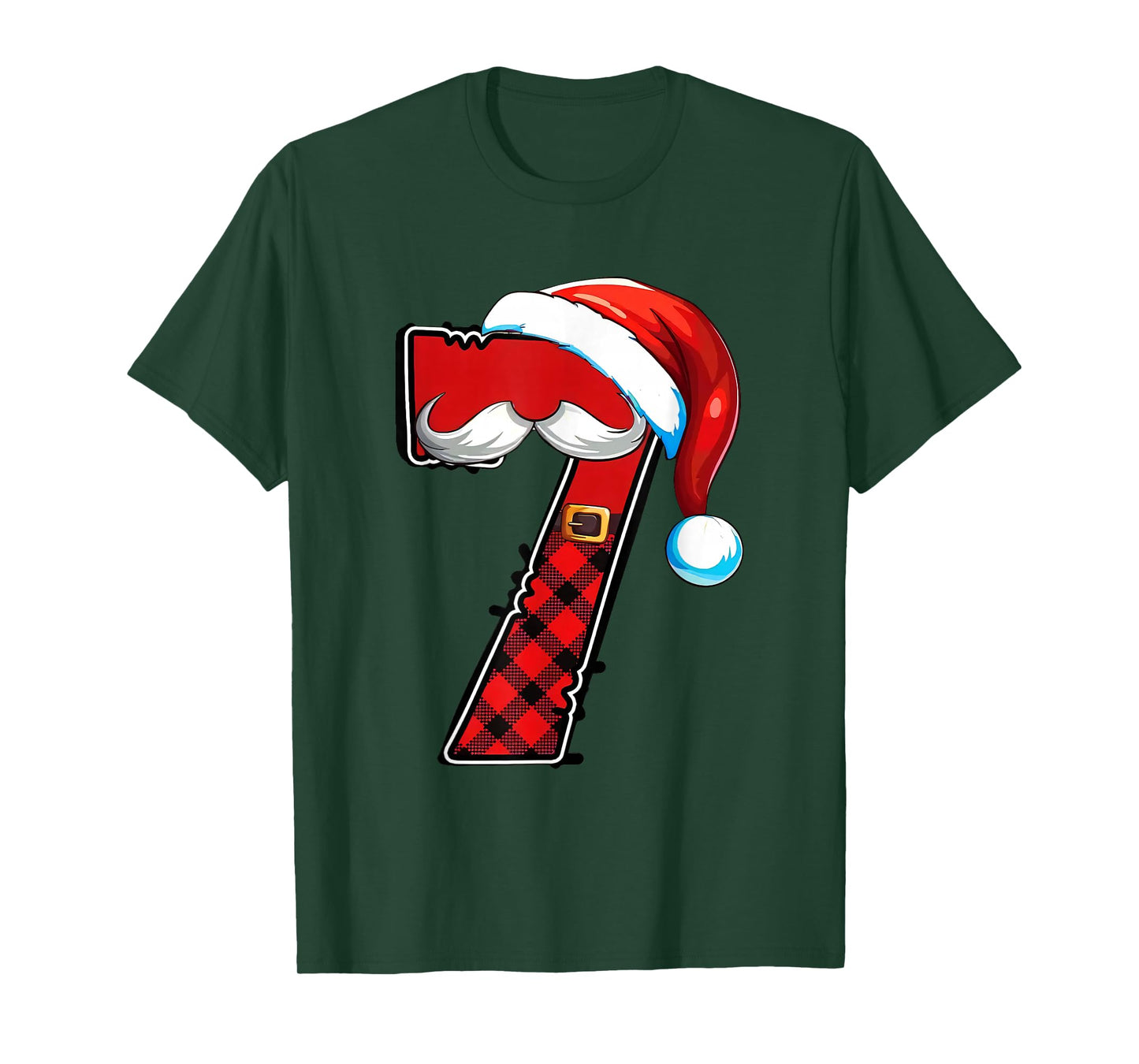 Number 7 Santa Christmas 67 Meme Matching Family Costume T-Shirt