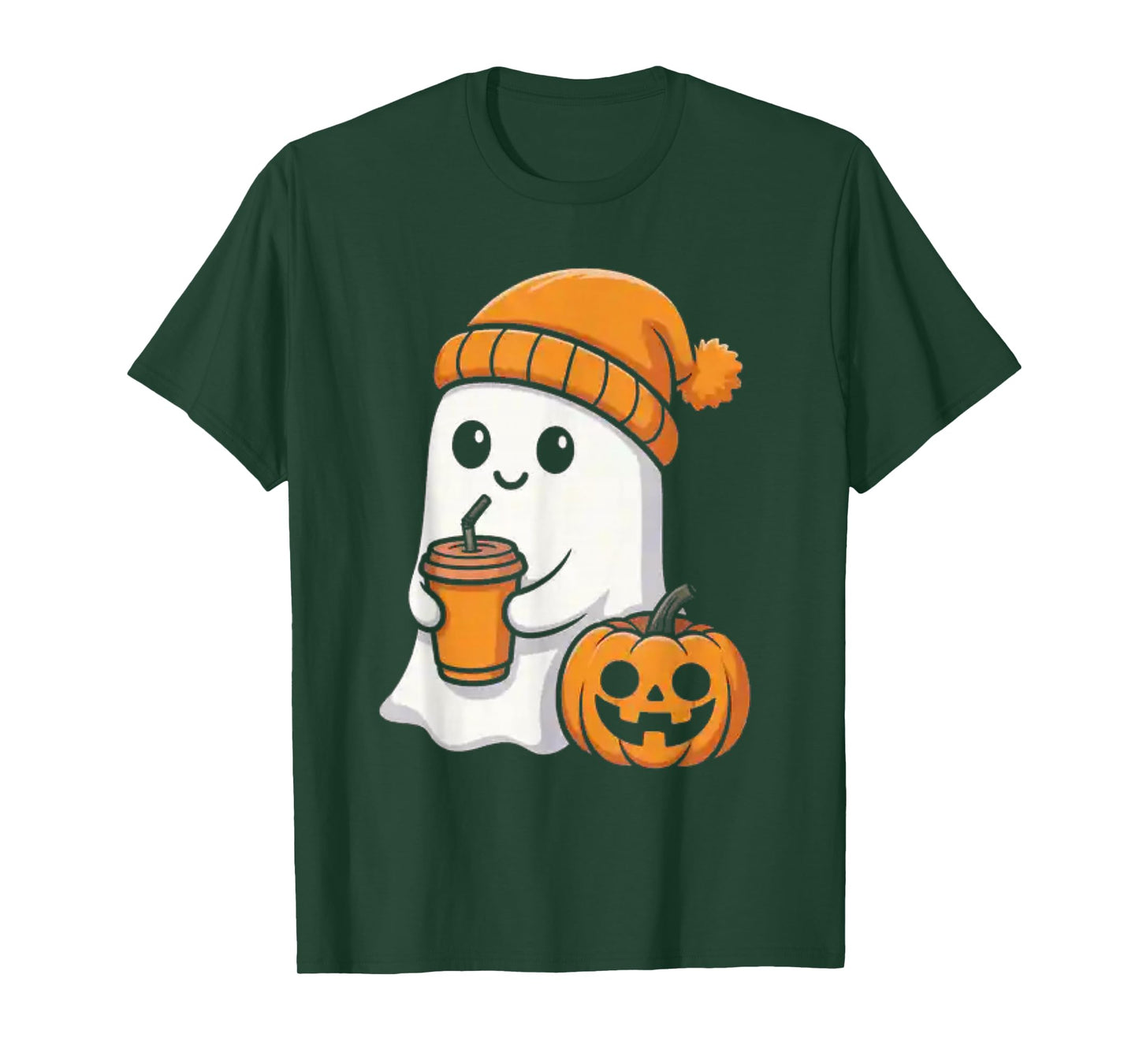 Halloween Costume Ghost Drinking Pumpkin Men Women Gifts T-Shirt