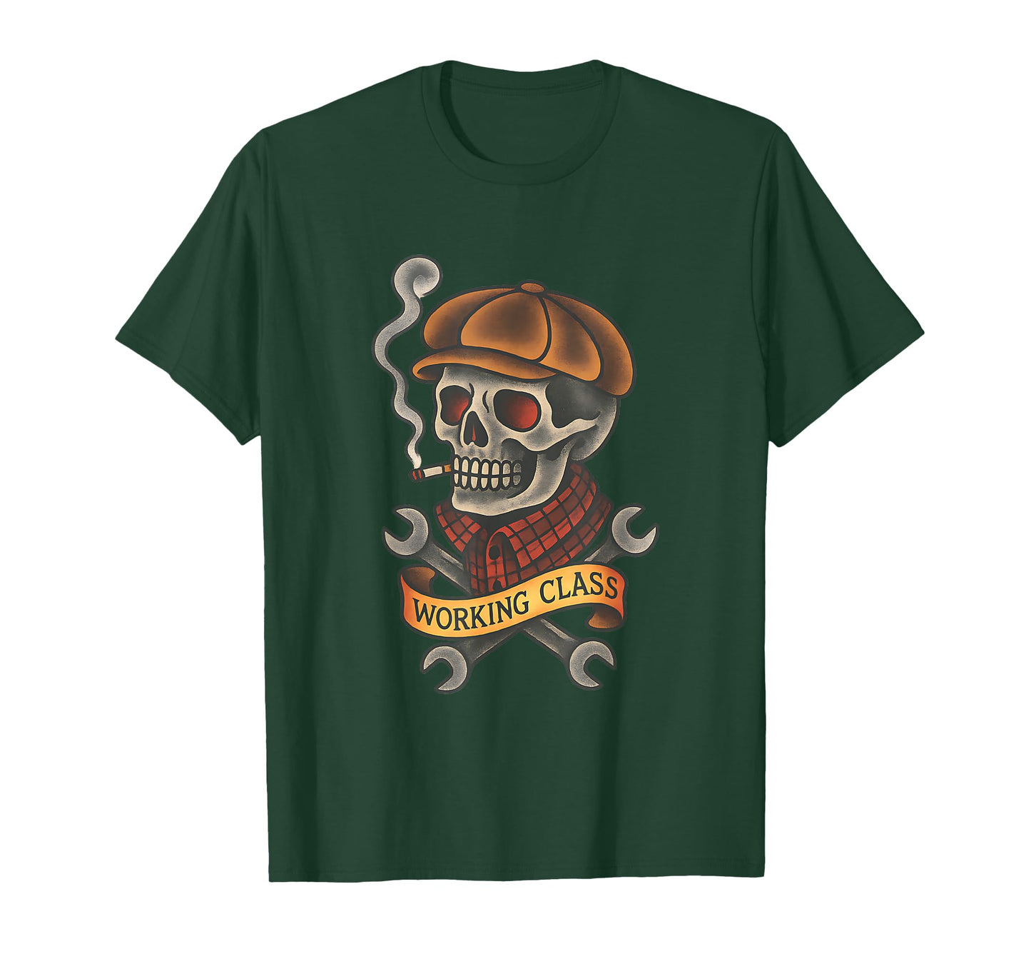 Working Class Skull Blue Collar Traditional Tattoo Flash T-Shirt